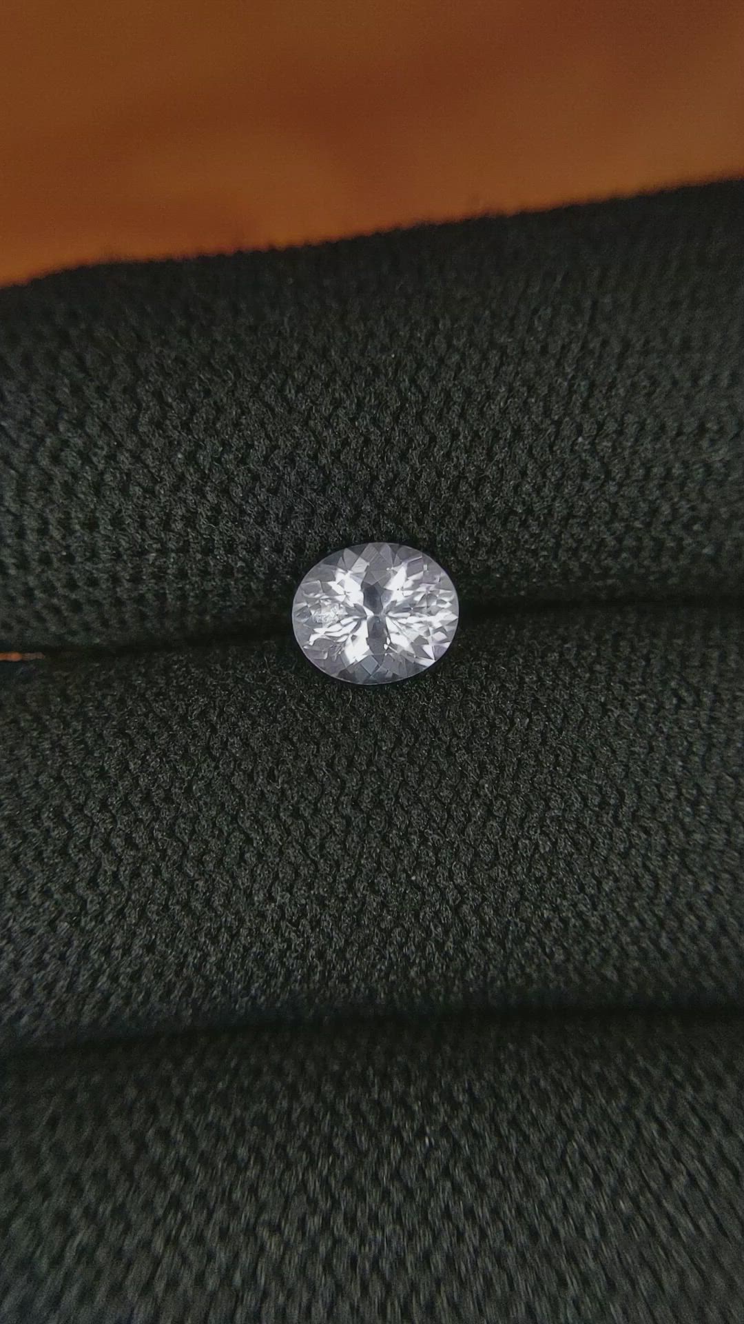 1.14 Ct. White Sapphire from Ceylon (Sri Lanka) Size Video