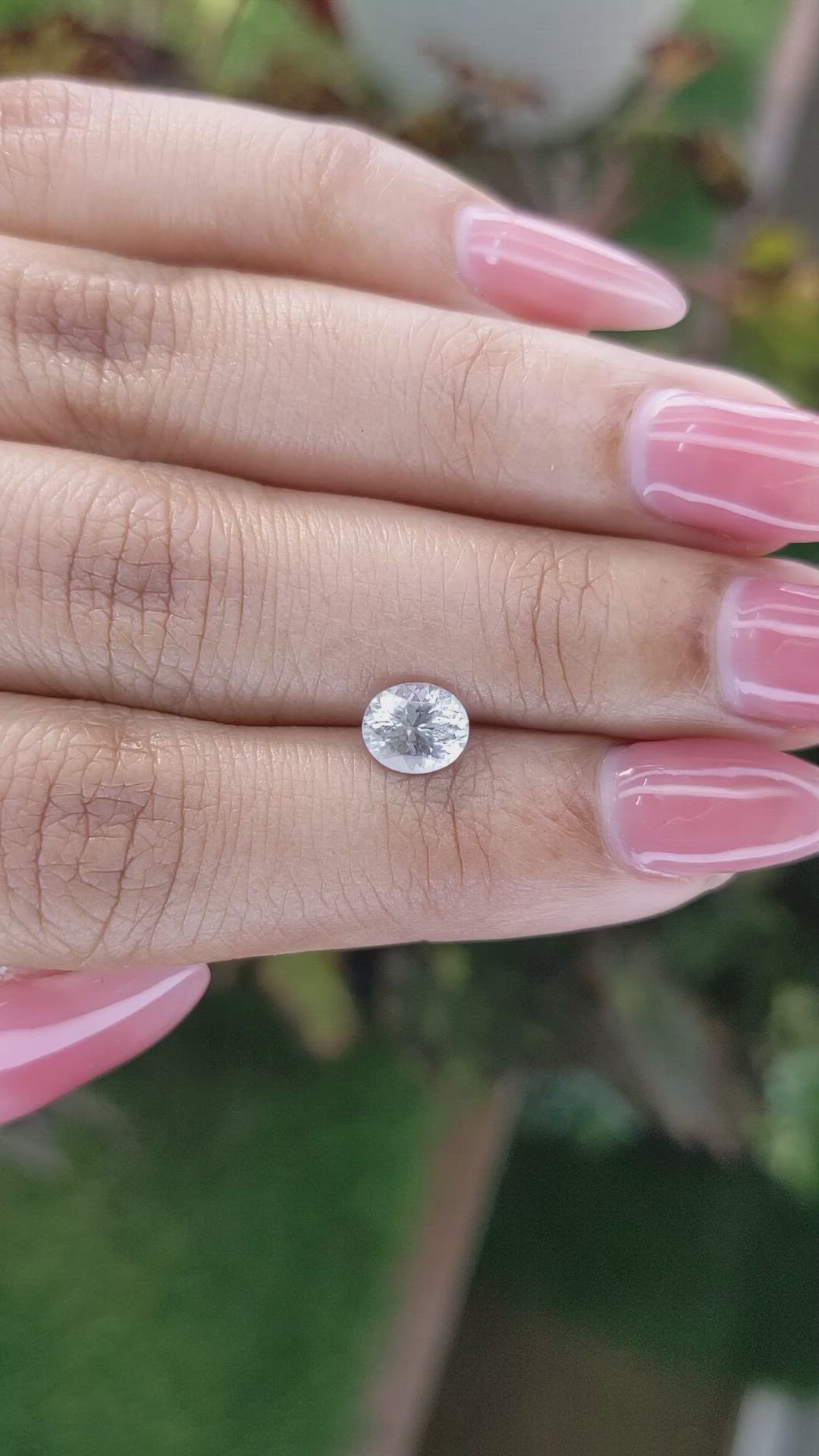 1.14 Ct. White Sapphire from Ceylon (Sri Lanka) Size Video
