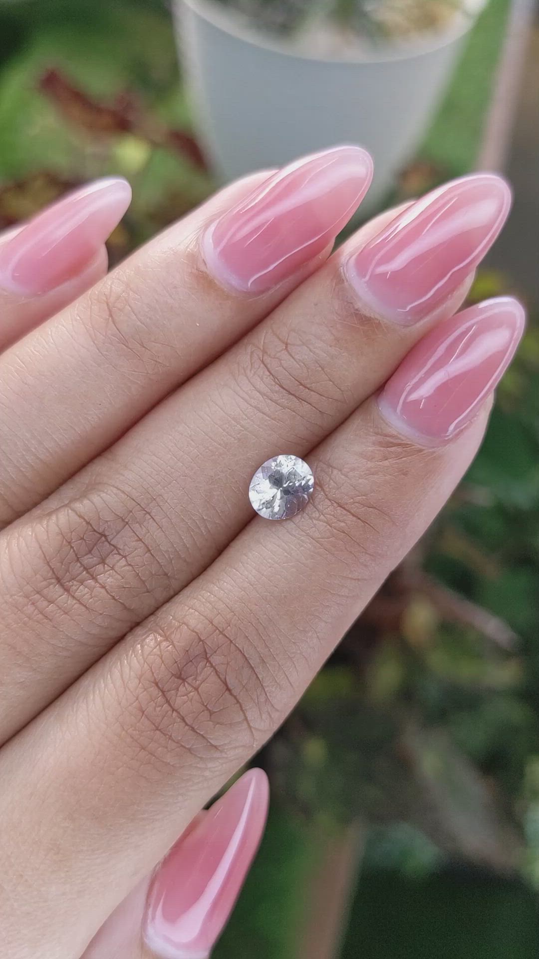 1.14 Ct. White Sapphire from Ceylon (Sri Lanka) Size Video