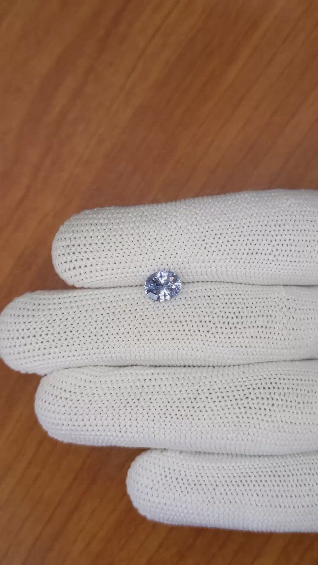 1.35 Ct. Blue Sapphire from Ceylon (Sri Lanka) Size Video