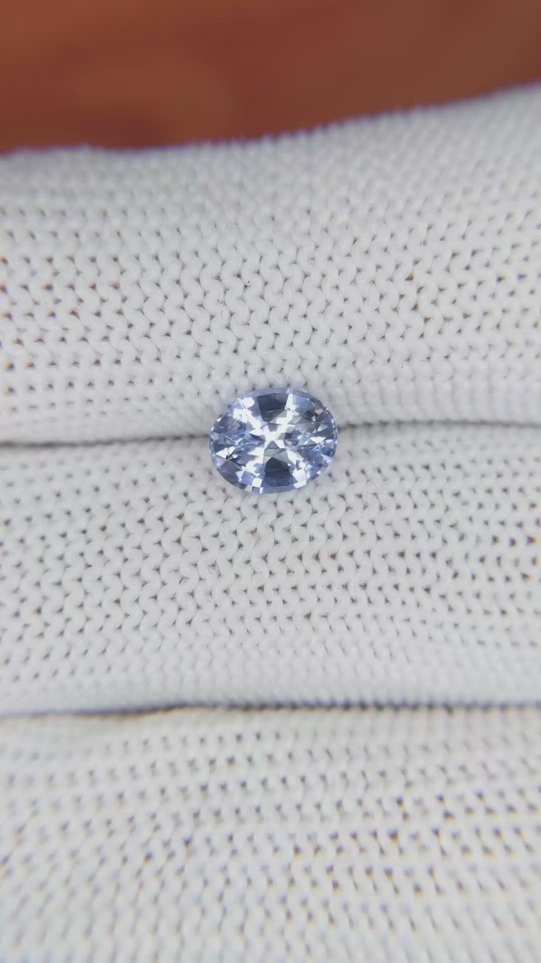 1.35 Ct. Blue Sapphire from Ceylon (Sri Lanka) Size Video