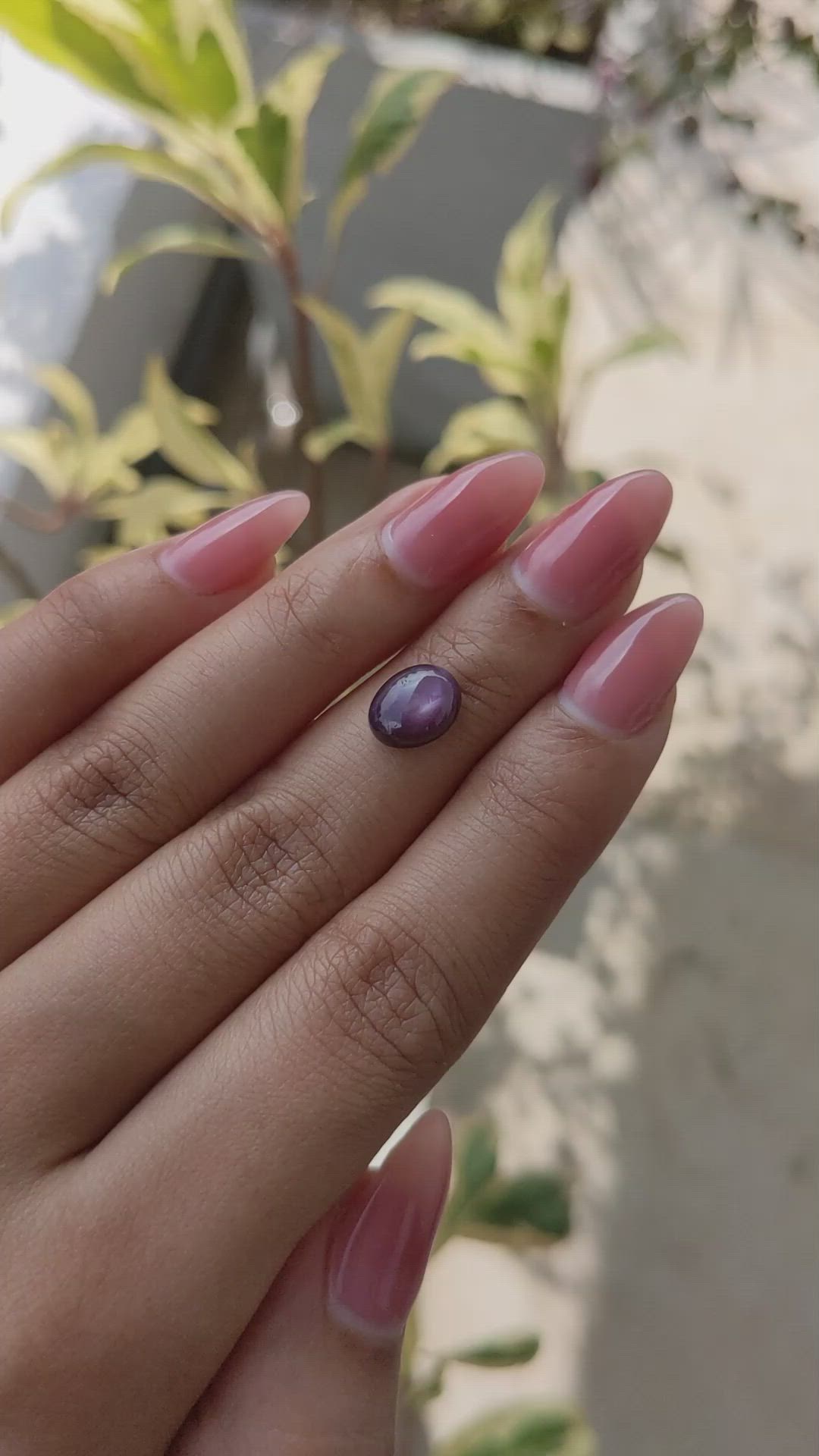3.35 Ct. Purple Star Sapphire from Ceylon (Sri Lanka) Size Video