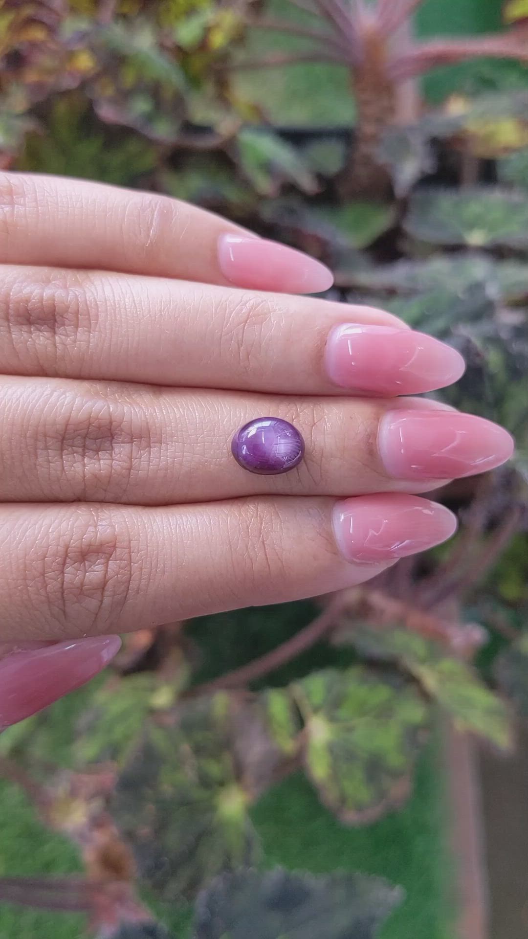 3.35 Ct. Purple Star Sapphire from Ceylon (Sri Lanka) Size Video