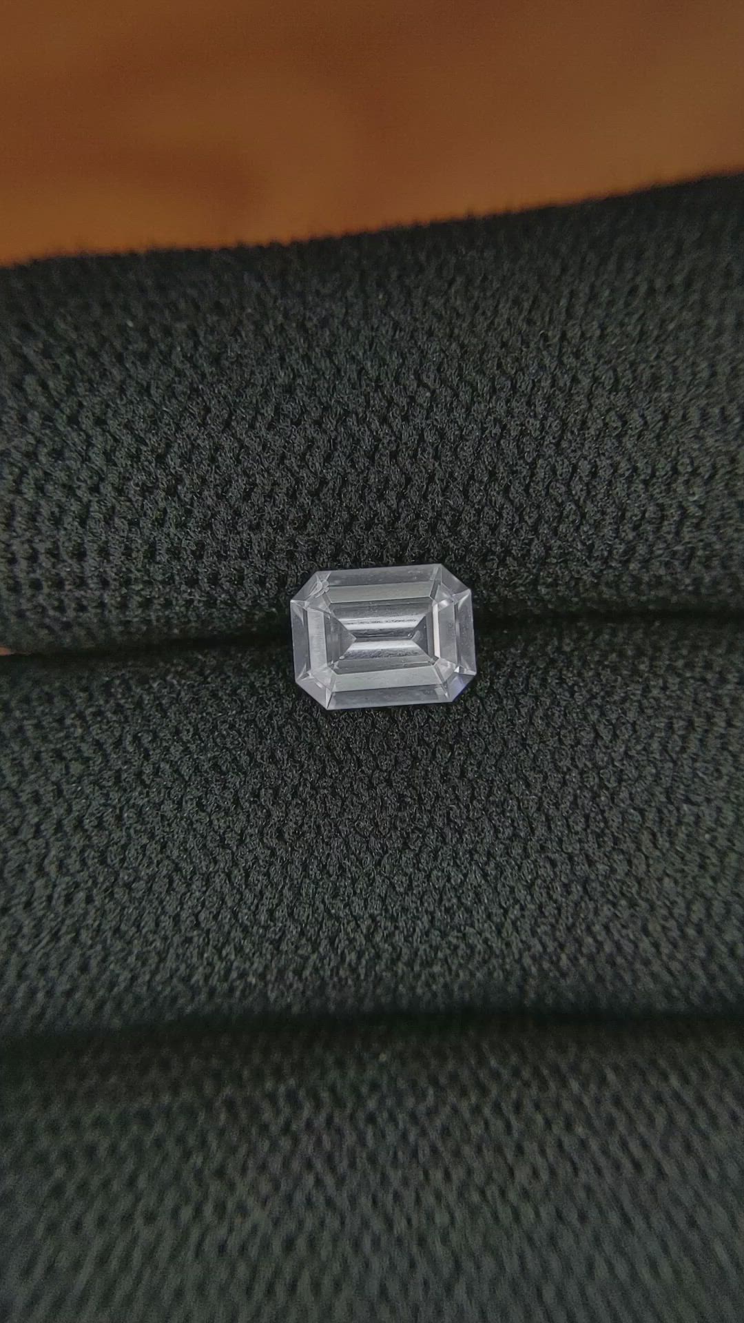 1.19 Ct. White Sapphire from Ceylon (Sri Lanka) Size Video