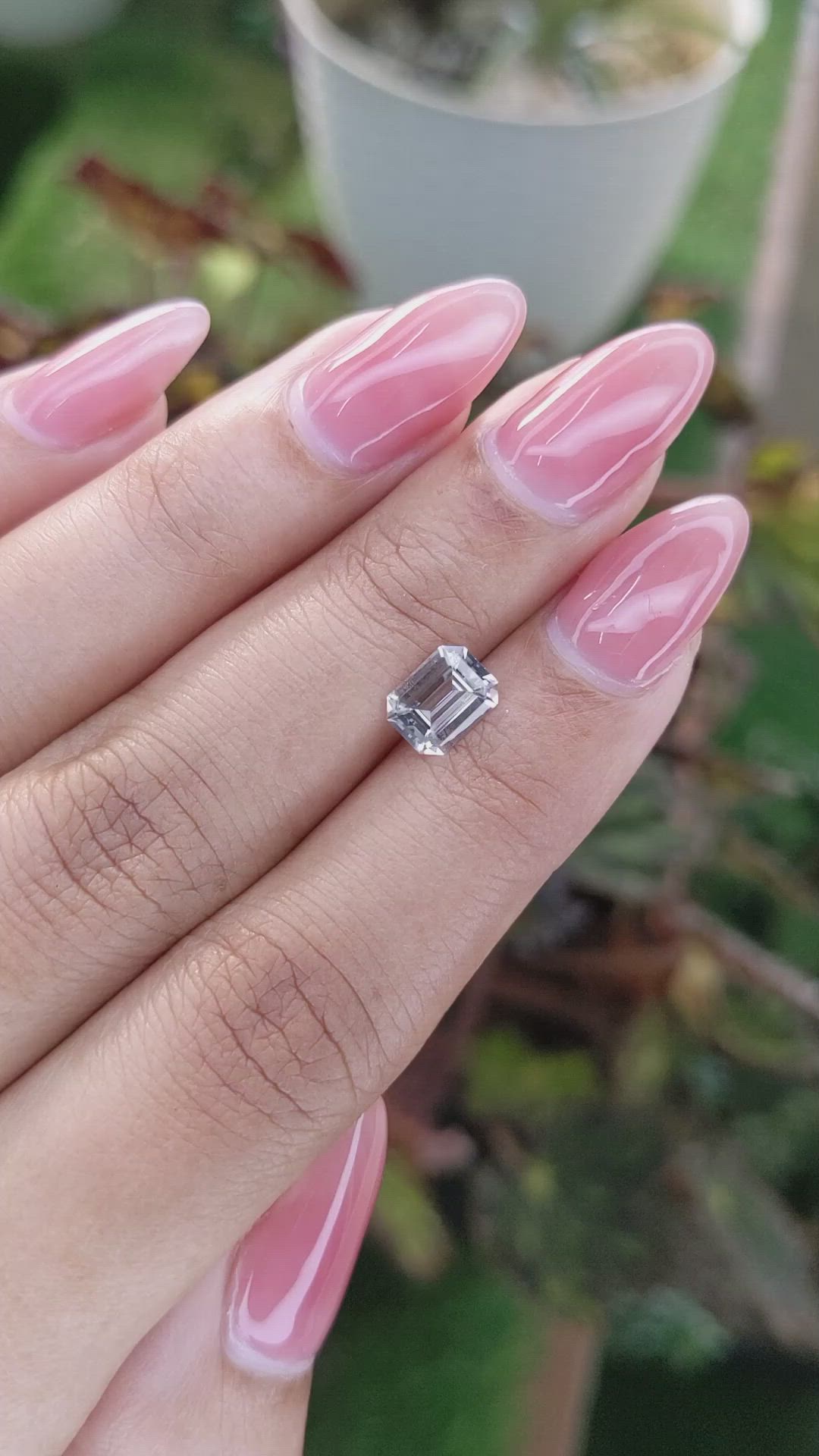 1.19 Ct. White Sapphire from Ceylon (Sri Lanka) Size Video