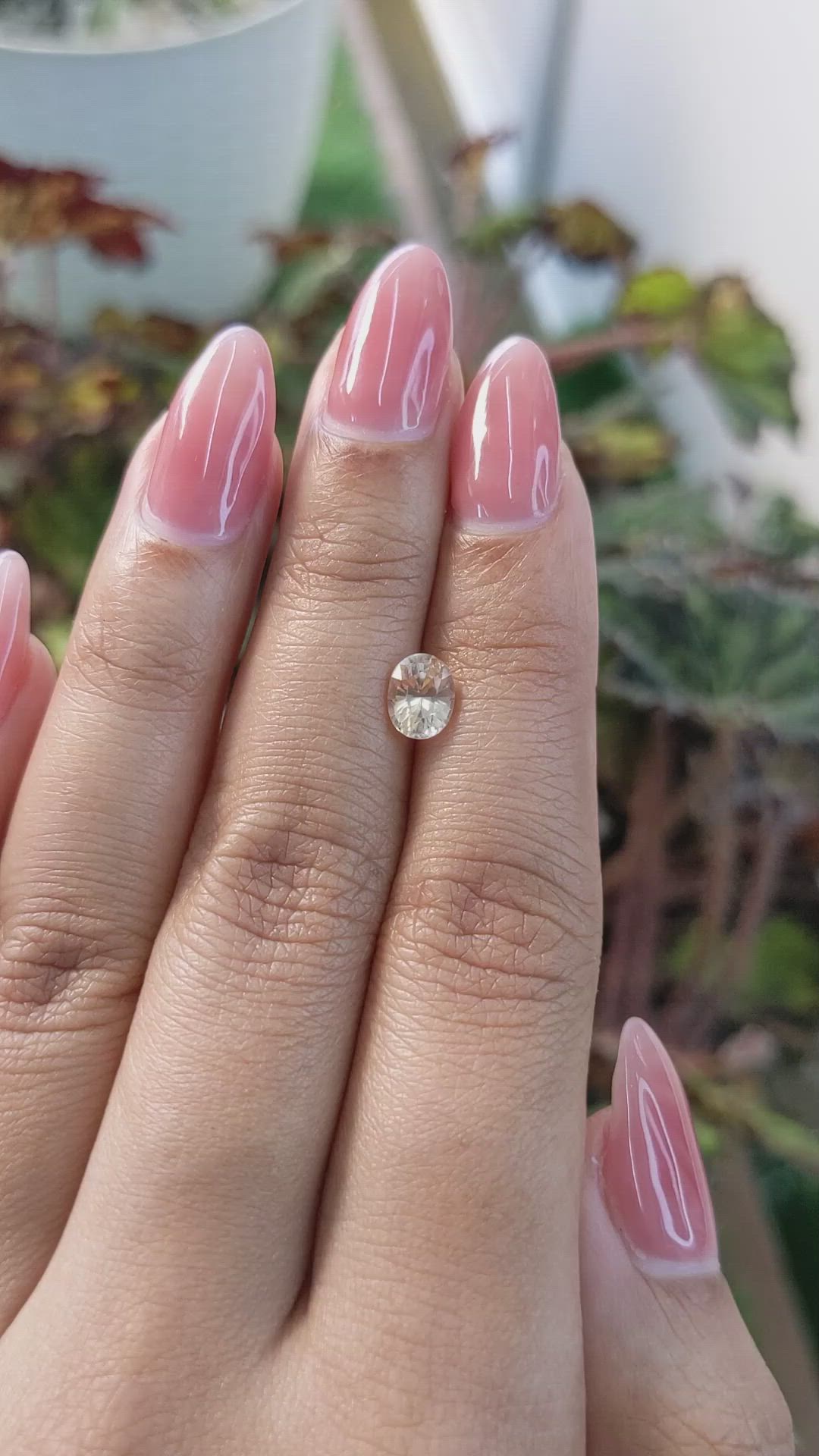 1.09 Ct. Peach Sapphire from Ceylon (Sri Lanka) Size Video