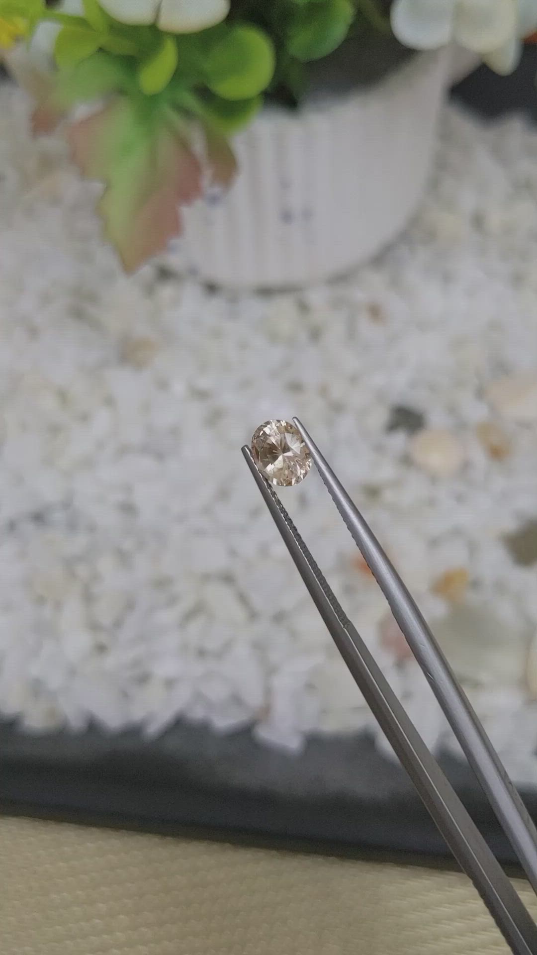 1.09 Ct. Peach Sapphire from Ceylon (Sri Lanka) Size Video