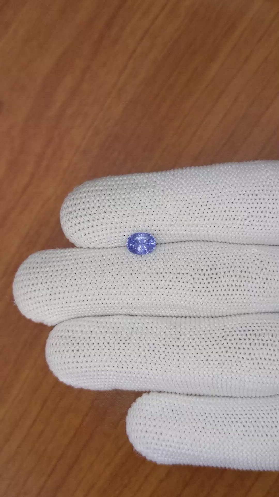 1.03 Ct. Blue Sapphire from Ceylon (Sri Lanka) Size Video