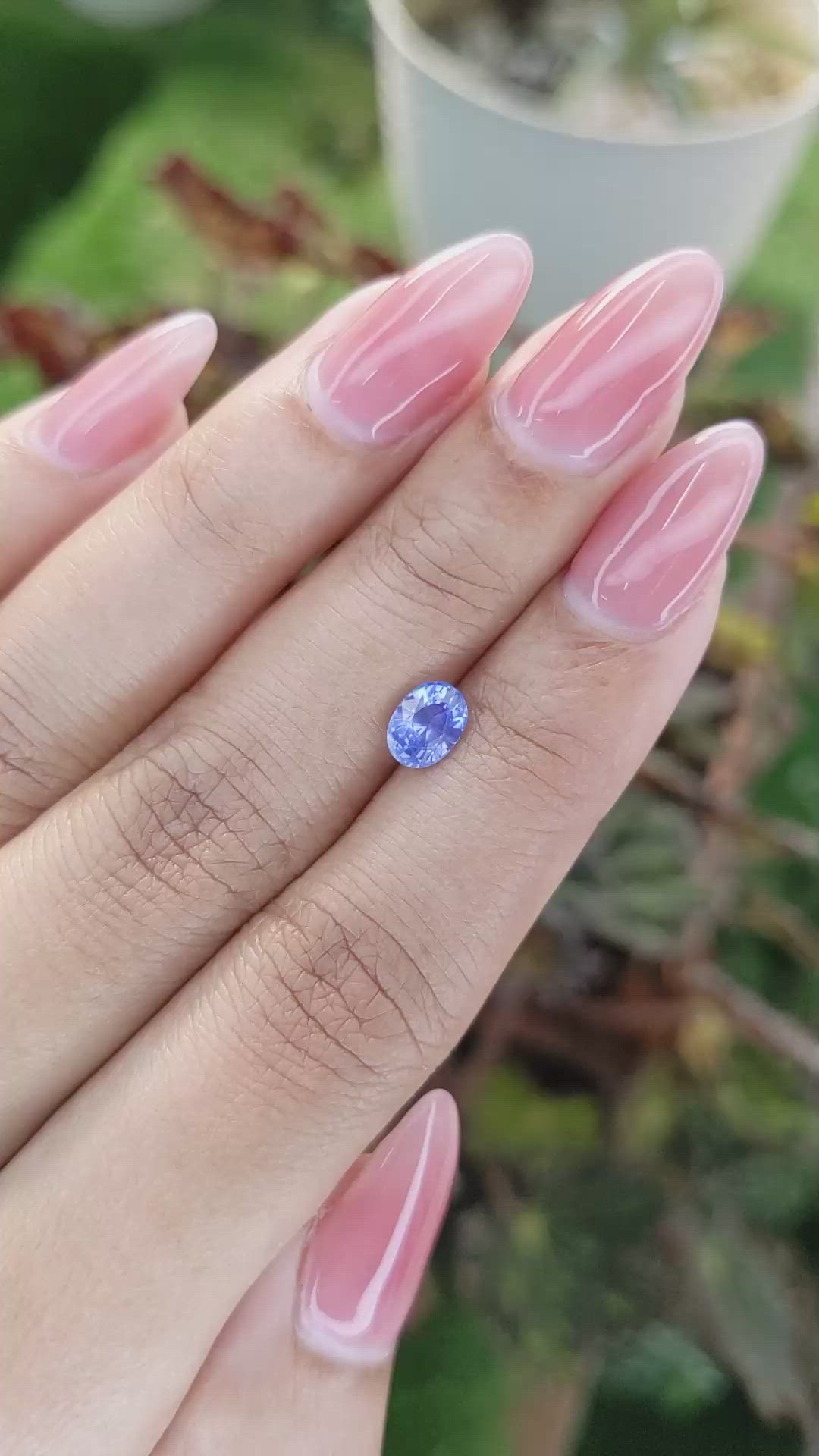 1.03 Ct. Blue Sapphire from Ceylon (Sri Lanka) Size Video