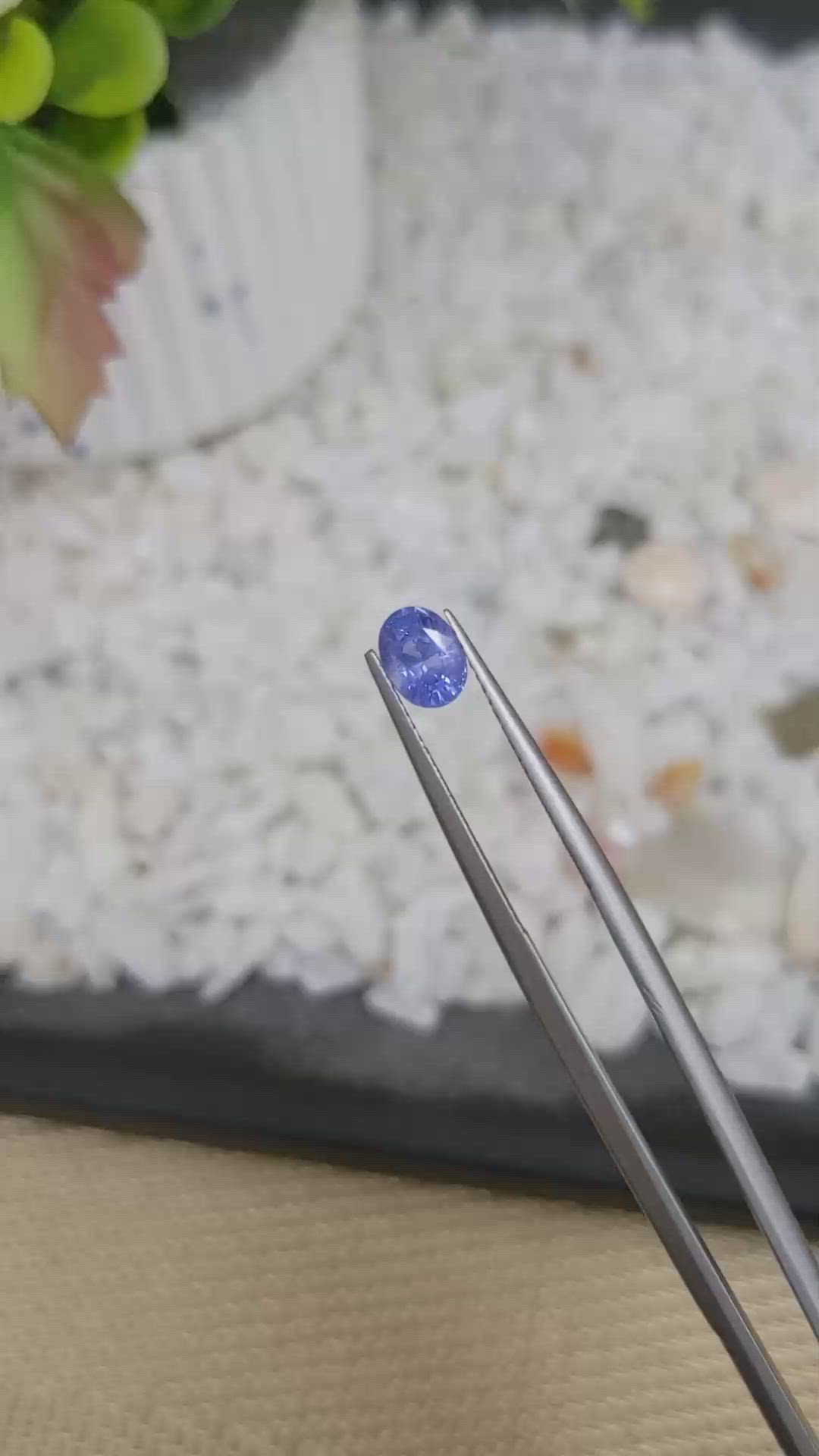 1.03 Ct. Blue Sapphire from Ceylon (Sri Lanka) Size Video