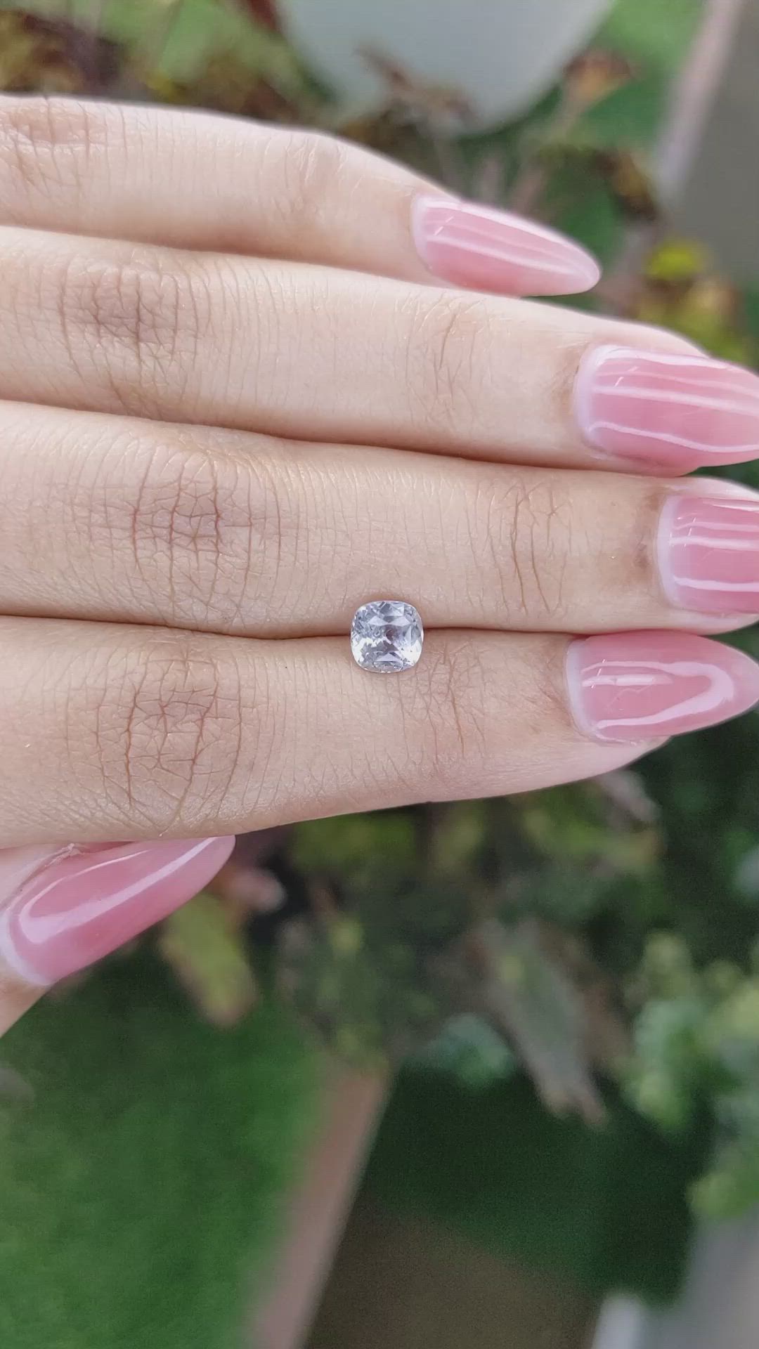 1.16 Ct. White Sapphire from Ceylon (Sri Lanka) Size Video