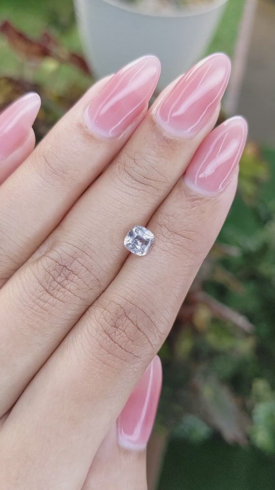 1.16 Ct. White Sapphire from Ceylon (Sri Lanka) Size Video