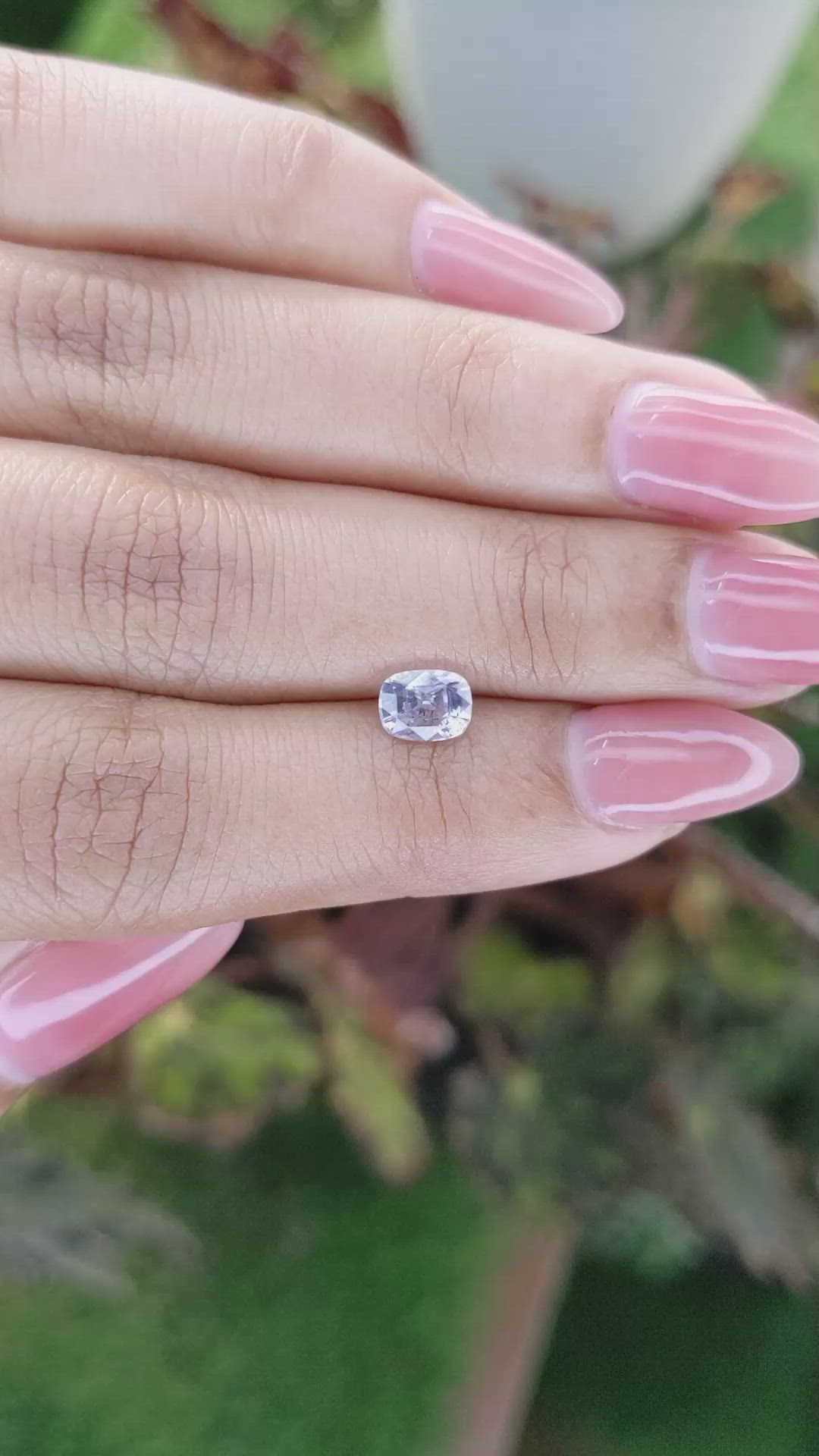 1.10 Ct. Violet Sapphire from Ceylon (Sri Lanka) Size Video