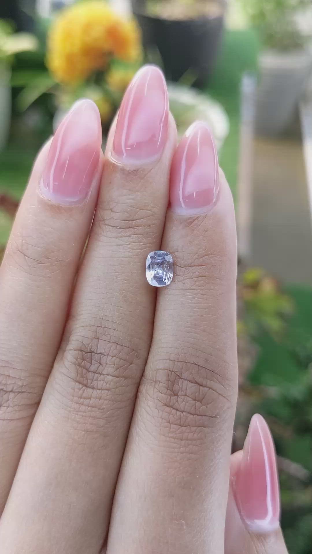 1.10 Ct. Violet Sapphire from Ceylon (Sri Lanka) Size Video