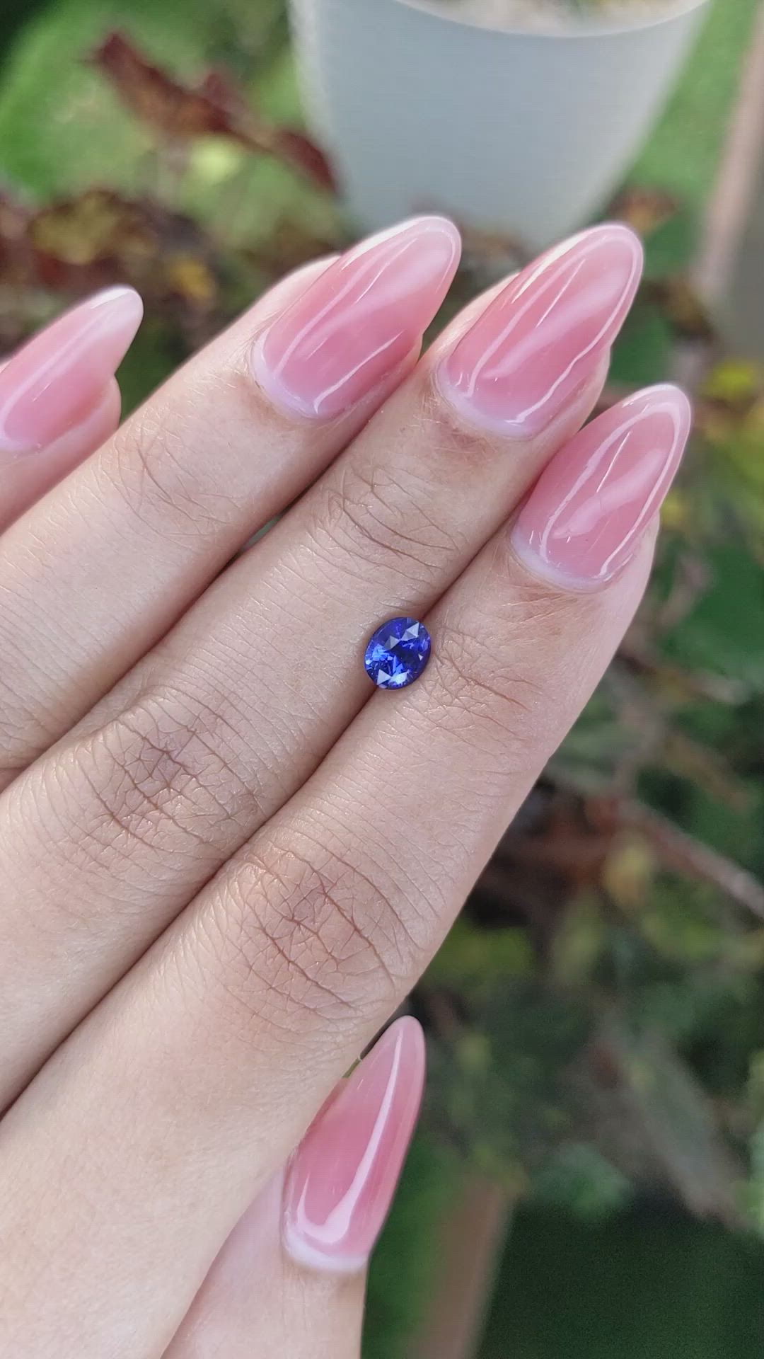 0.86 Ct. Blue Sapphire from Ceylon (Sri Lanka) Size Video