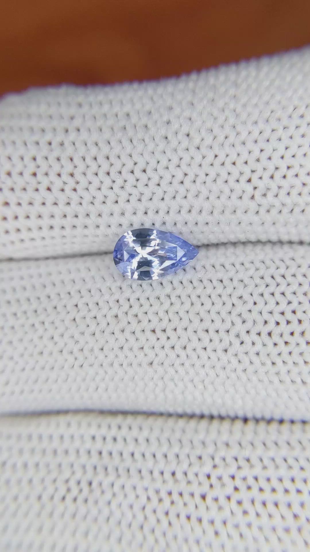0.90 Ct. Blue Sapphire from Ceylon (Sri Lanka) Size Video