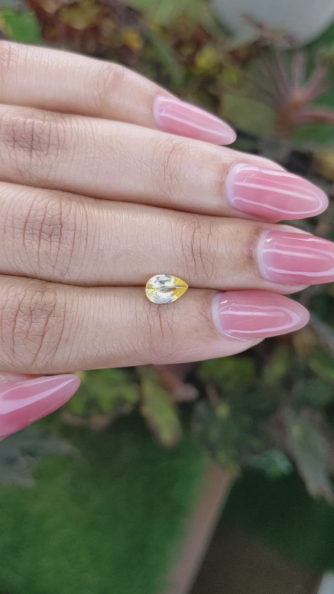 0.87 Ct. Yellow Sapphire from Ceylon (Sri Lanka) Size Video