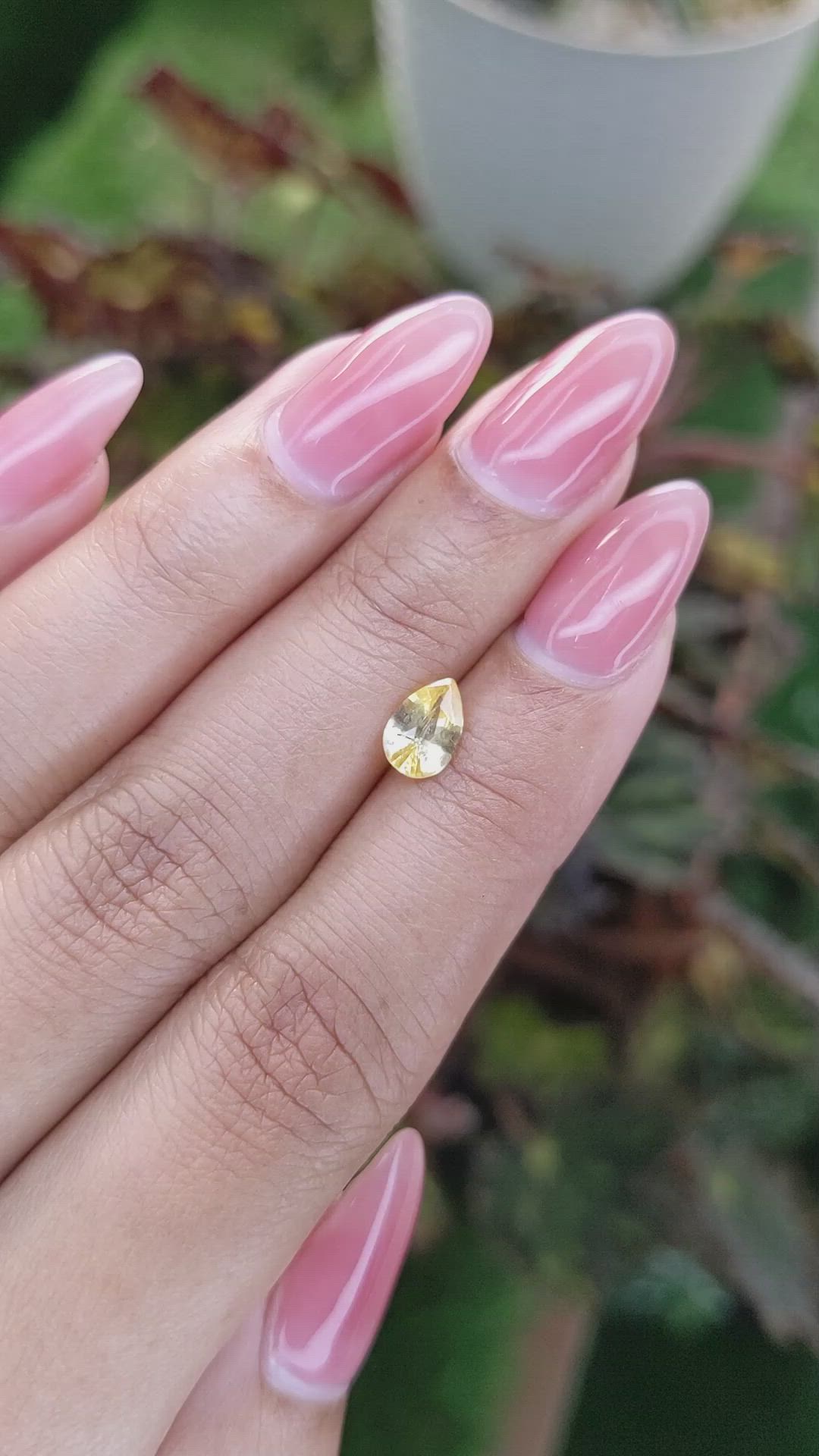 0.87 Ct. Yellow Sapphire from Ceylon (Sri Lanka) Size Video