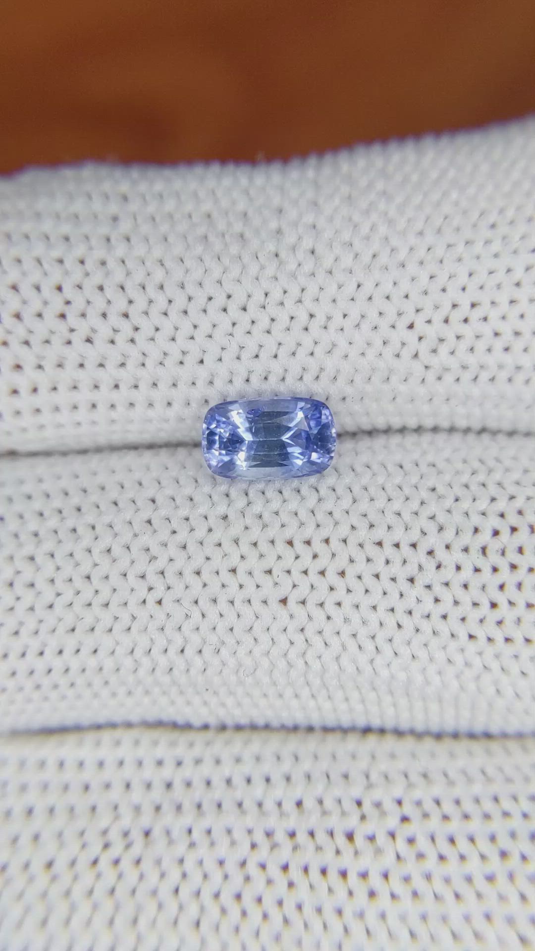 1.27 Ct. Blue Sapphire from Ceylon (Sri Lanka) Size Video