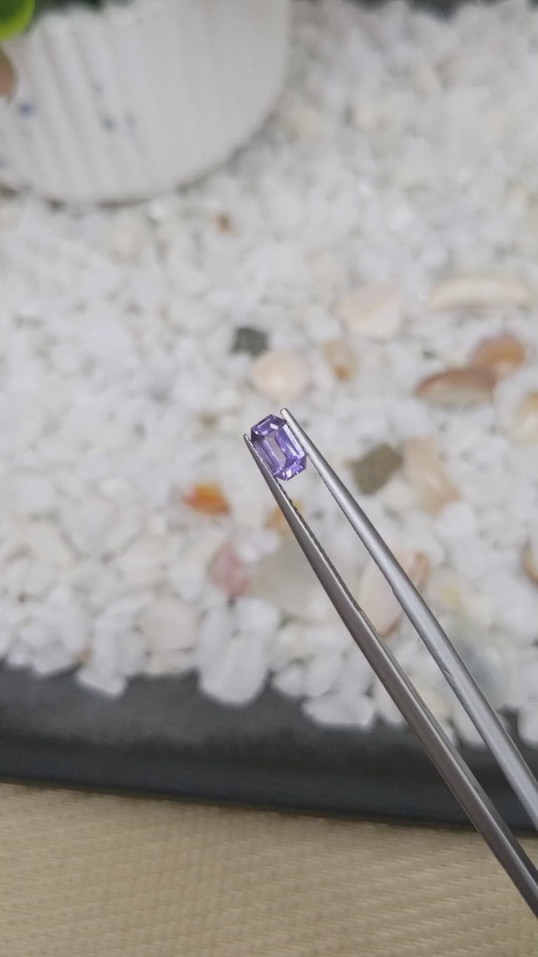 0.65 Ct. Purple Sapphire from Ceylon (Sri Lanka) Size Video