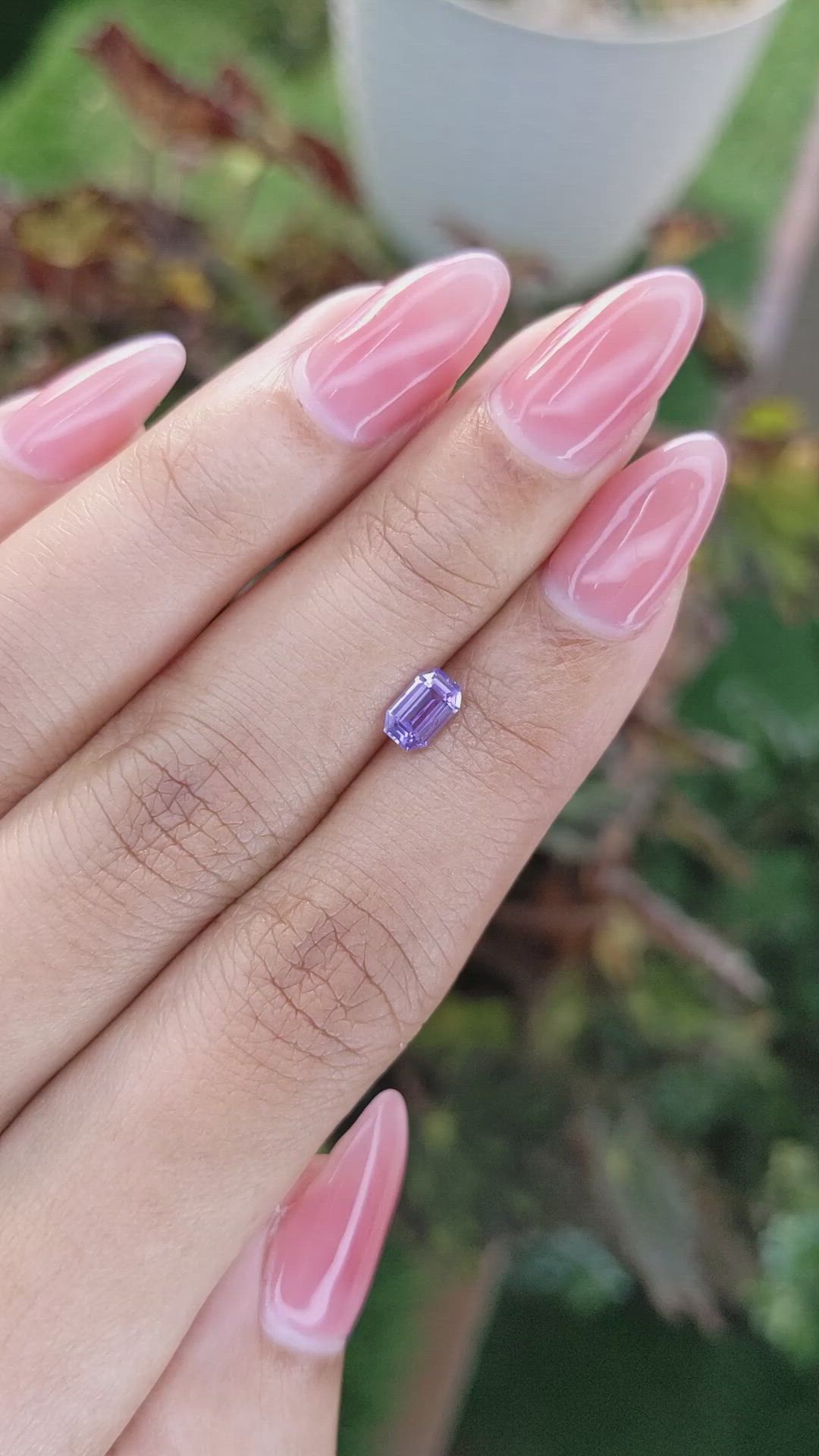 0.65 Ct. Purple Sapphire from Ceylon (Sri Lanka) Size Video