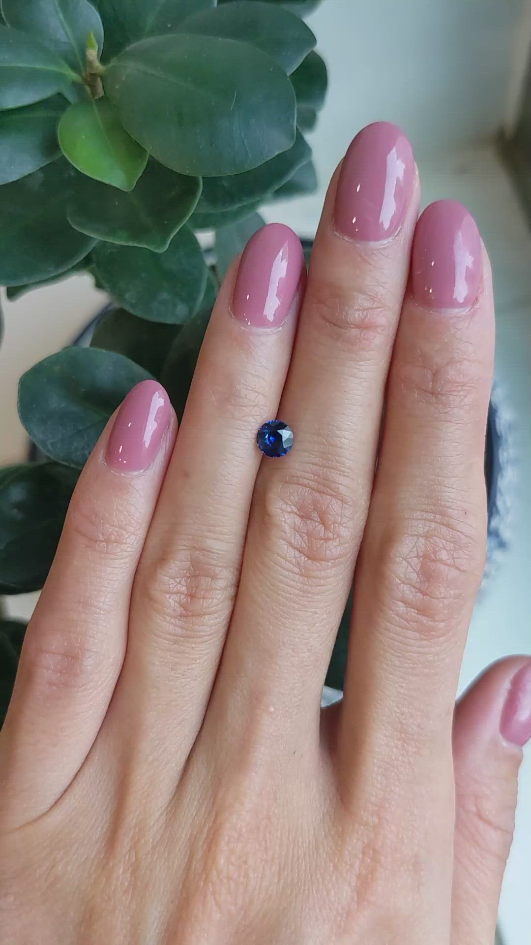 0.62 Ct. Blue Sapphire from Ceylon (Sri Lanka) Size Video