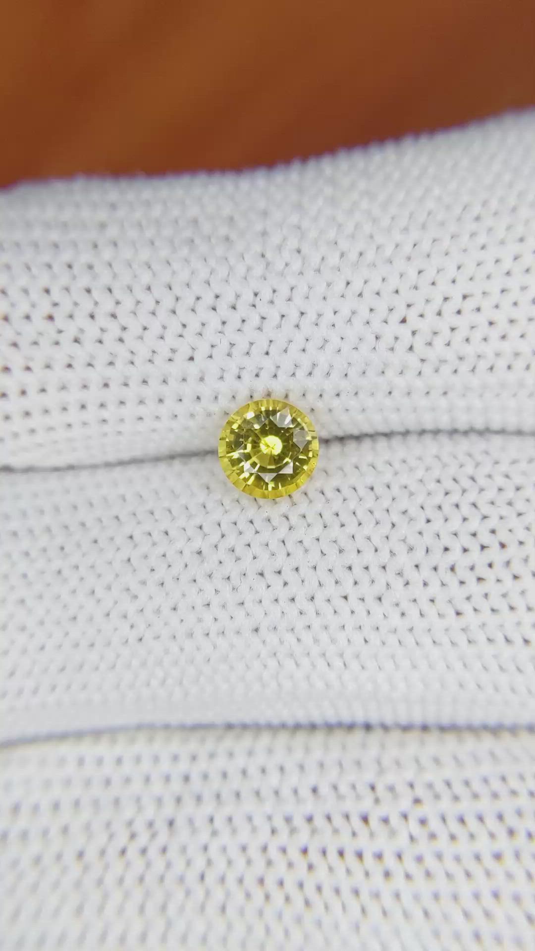 0.93 Ct. Yellow Sapphire from Ceylon (Sri Lanka) Size Video