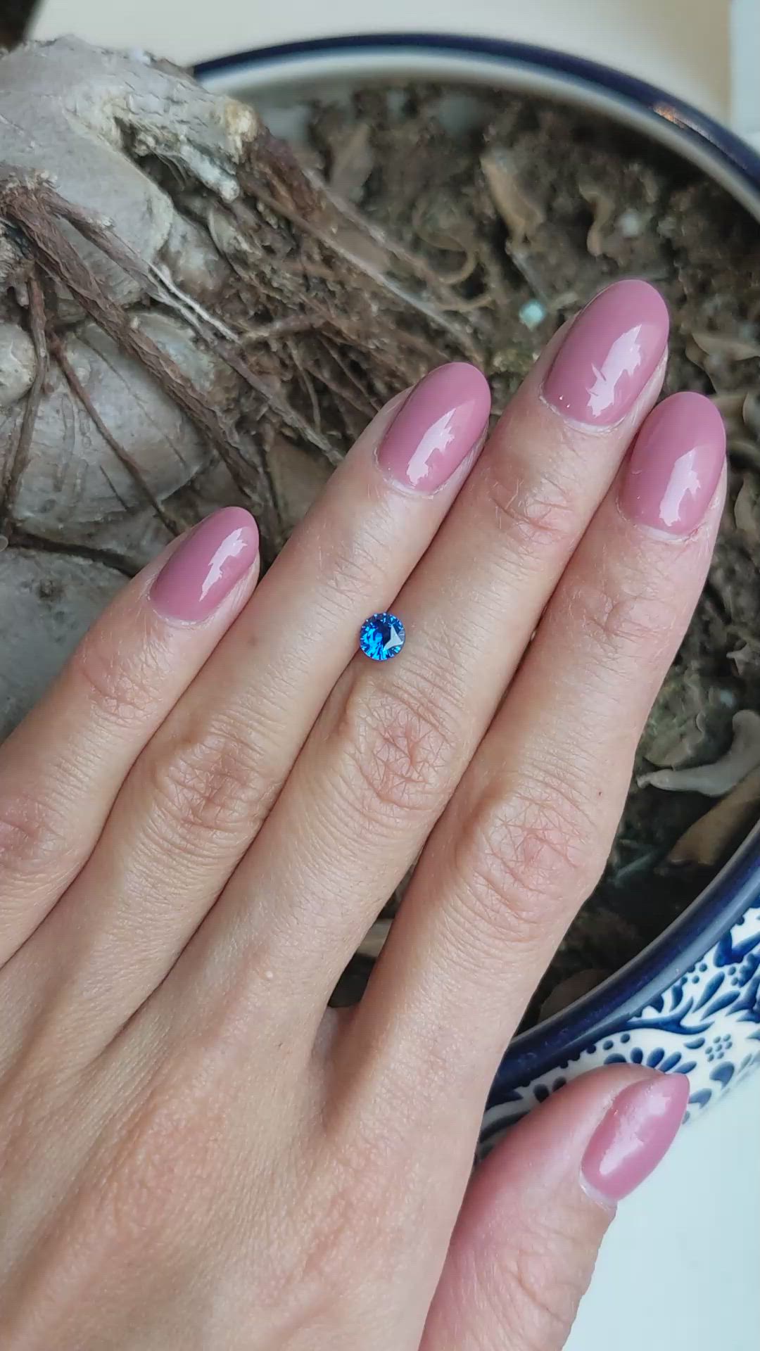 0.50 Ct. Blue Sapphire from Ceylon (Sri Lanka) Size Video