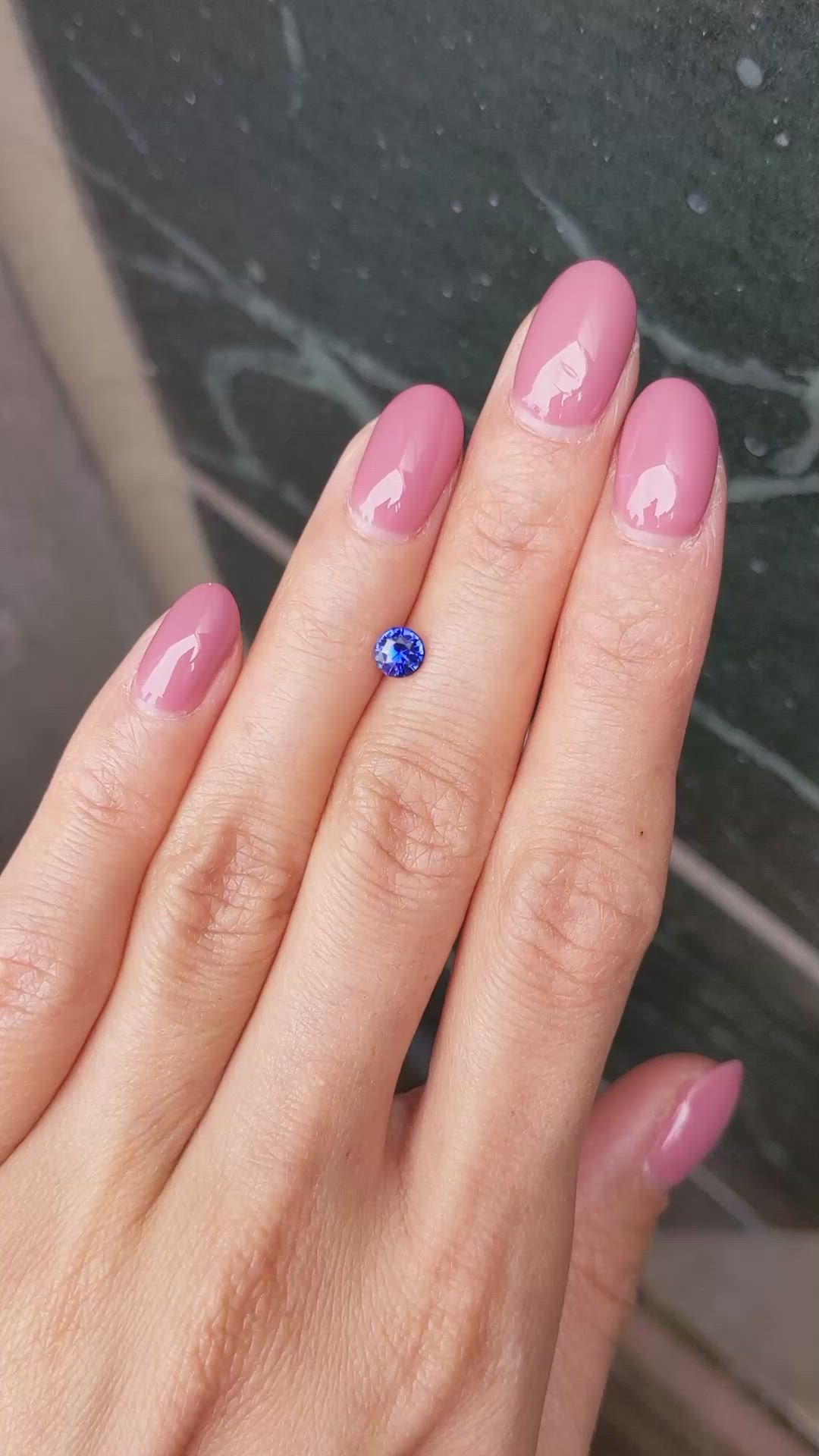 0.55 Ct. Blue Sapphire from Ceylon (Sri Lanka) Size Video