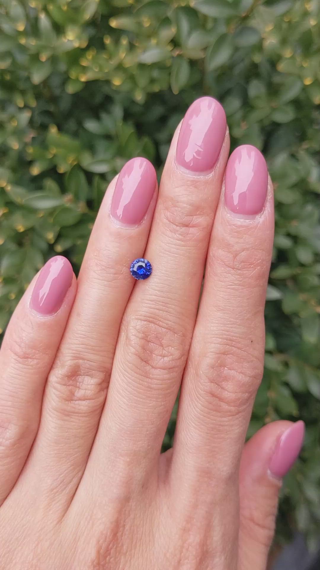 0.55 Ct. Blue Sapphire from Ceylon (Sri Lanka) Size Video