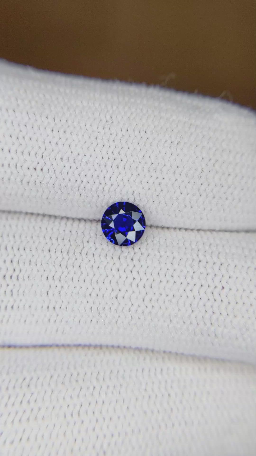 0.48 Ct. Blue Sapphire from Ceylon (Sri Lanka) Size Video