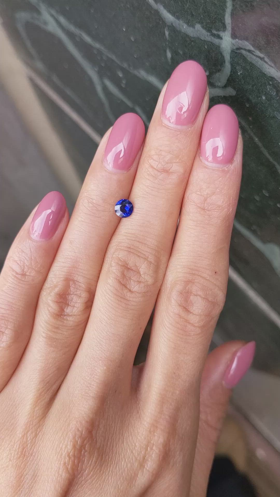 0.48 Ct. Blue Sapphire from Ceylon (Sri Lanka) Size Video