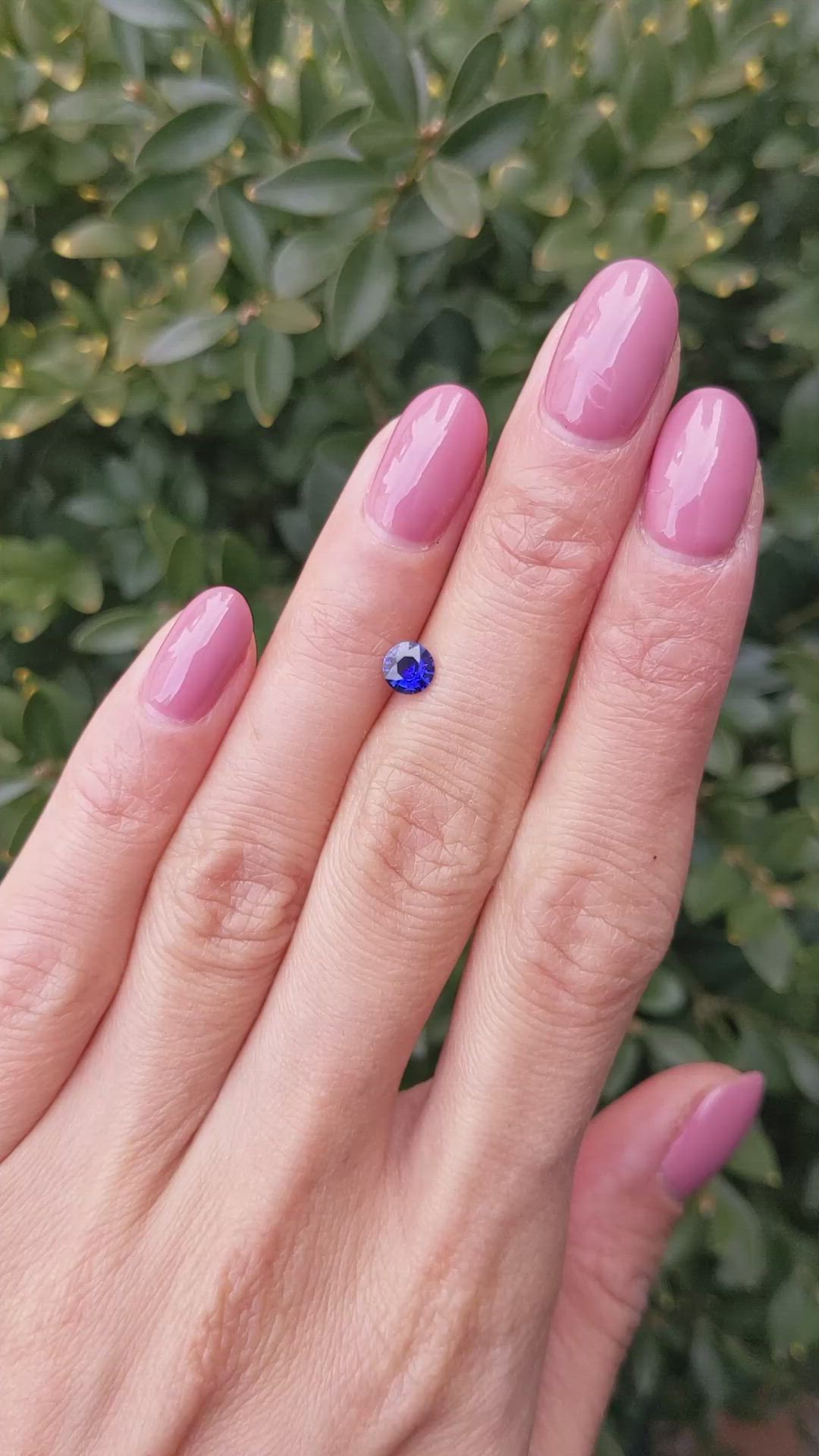 0.48 Ct. Blue Sapphire from Ceylon (Sri Lanka) Size Video