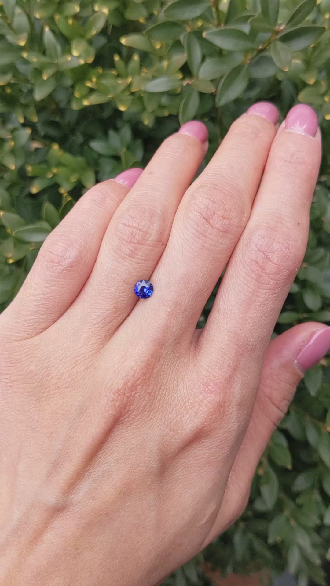 0.54 Ct. Blue Sapphire from Ceylon (Sri Lanka) Size Video