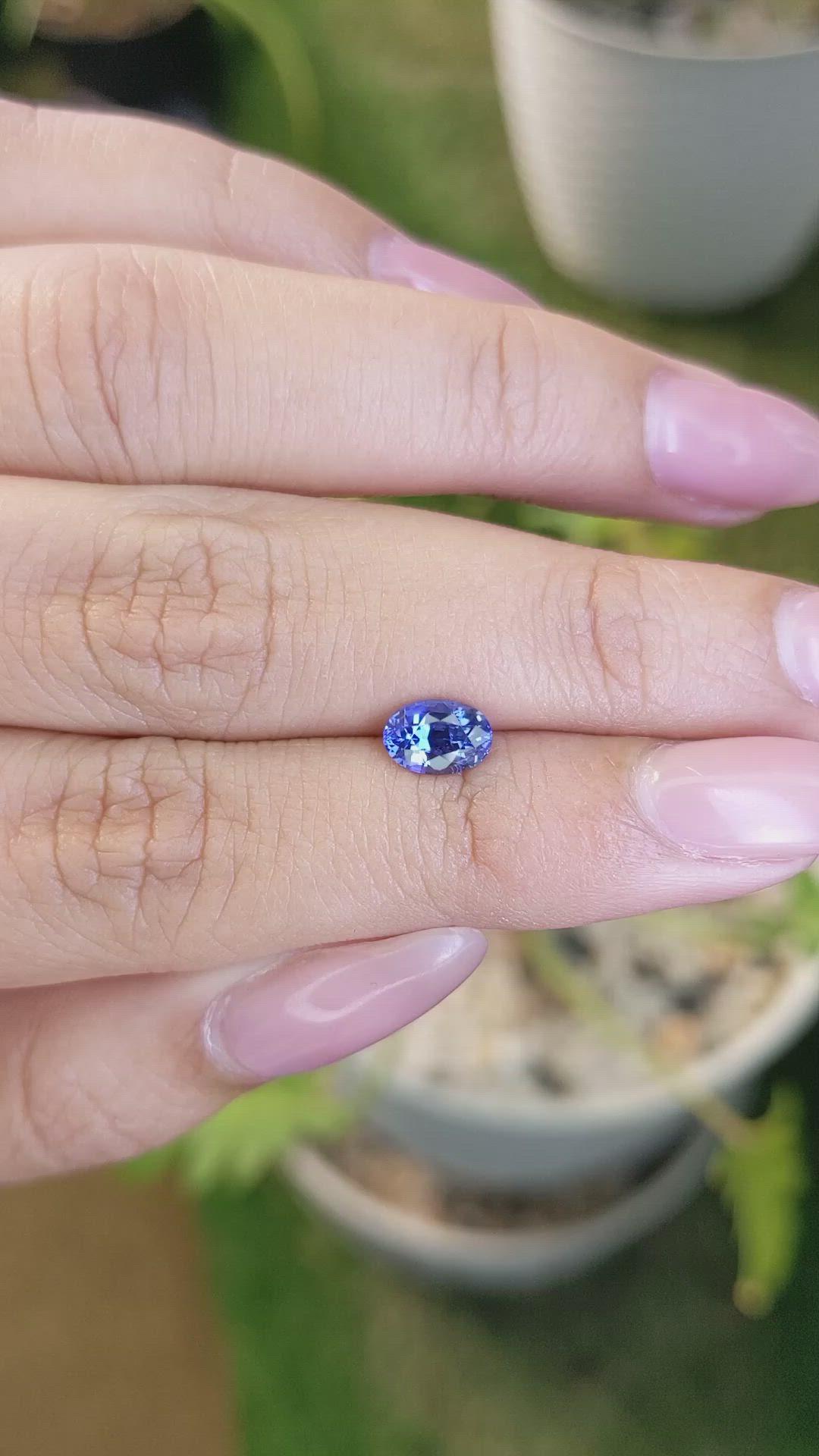 1.07 Ct. Blue Sapphire from Ceylon (Sri Lanka) Size Video