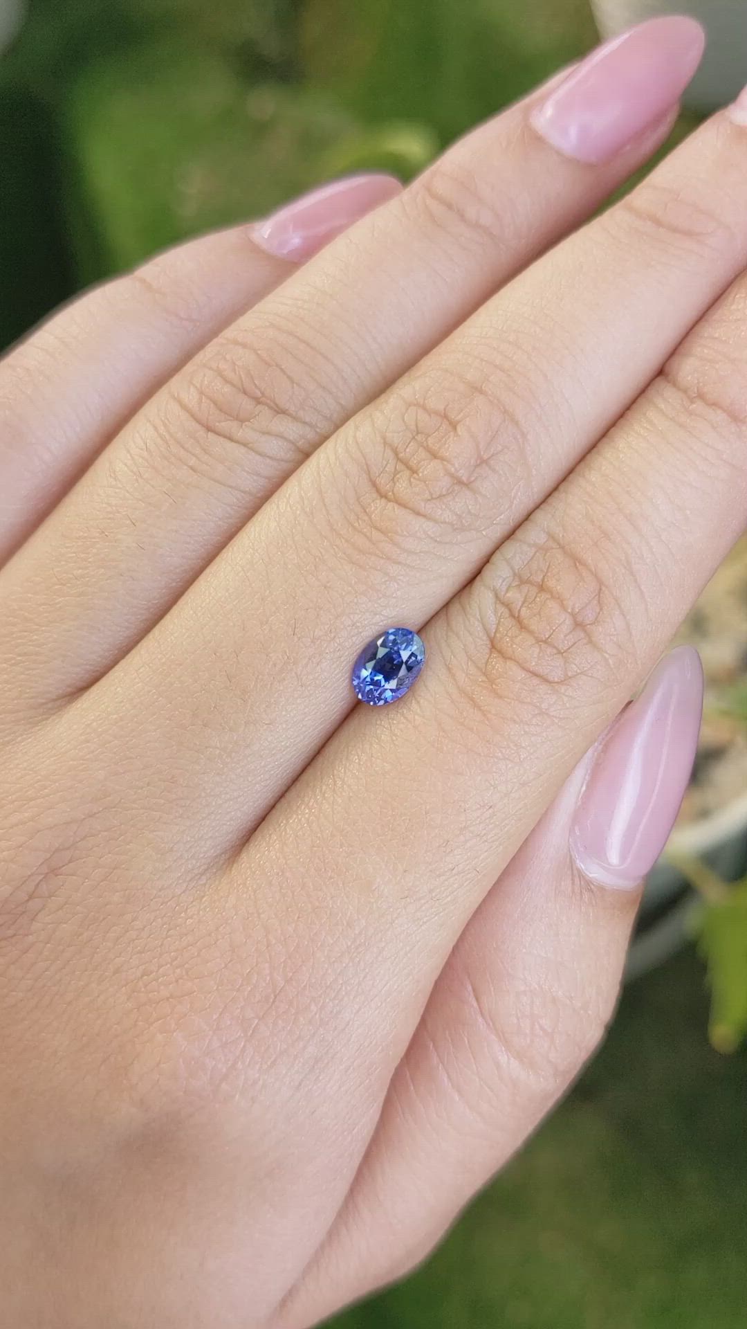 1.07 Ct. Blue Sapphire from Ceylon (Sri Lanka) Size Video