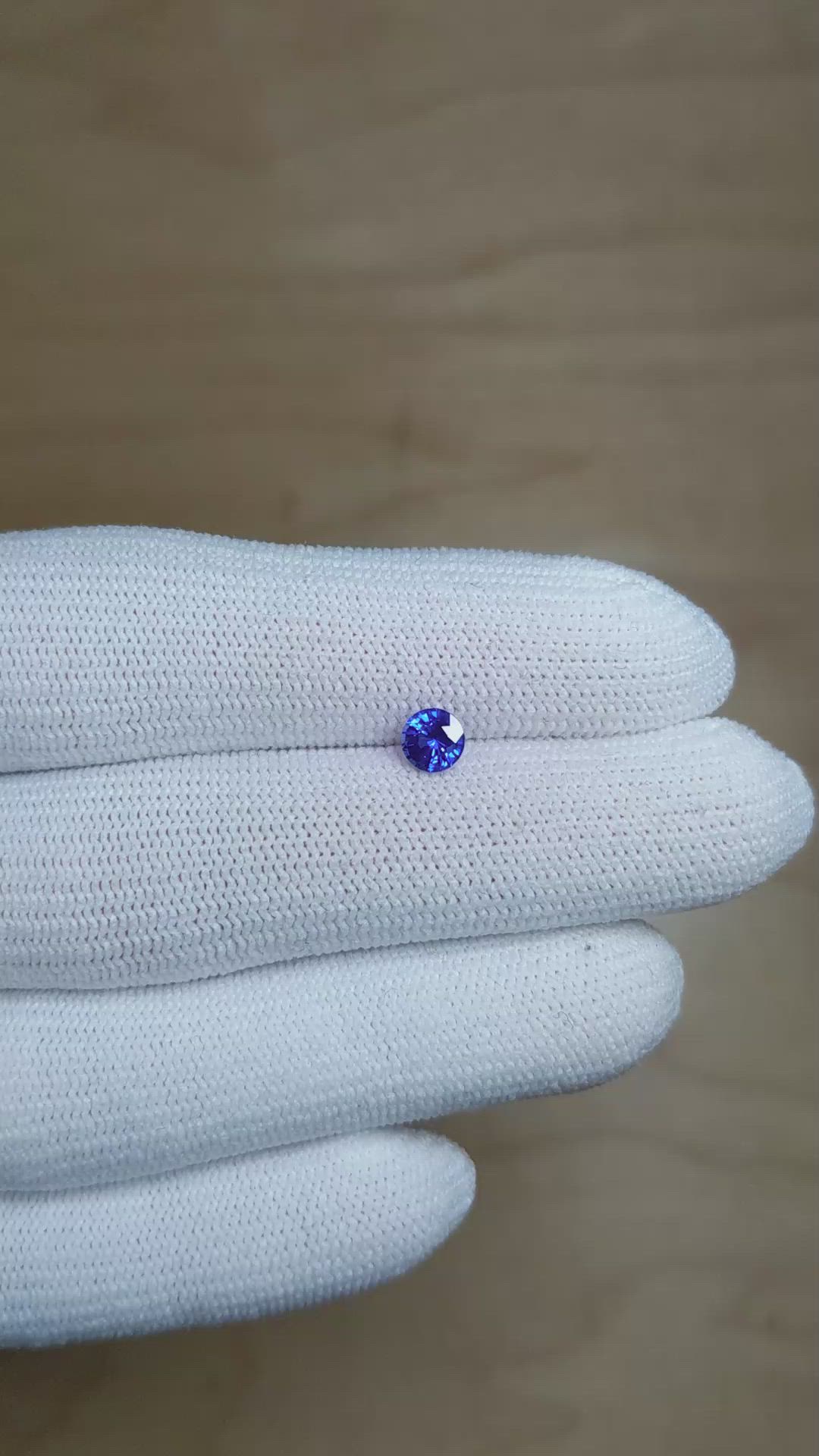 0.59 Ct. Blue Sapphire from Ceylon (Sri Lanka) Size Video