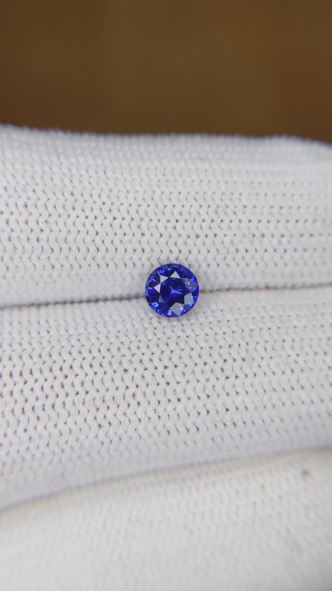 0.59 Ct. Blue Sapphire from Ceylon (Sri Lanka) Size Video