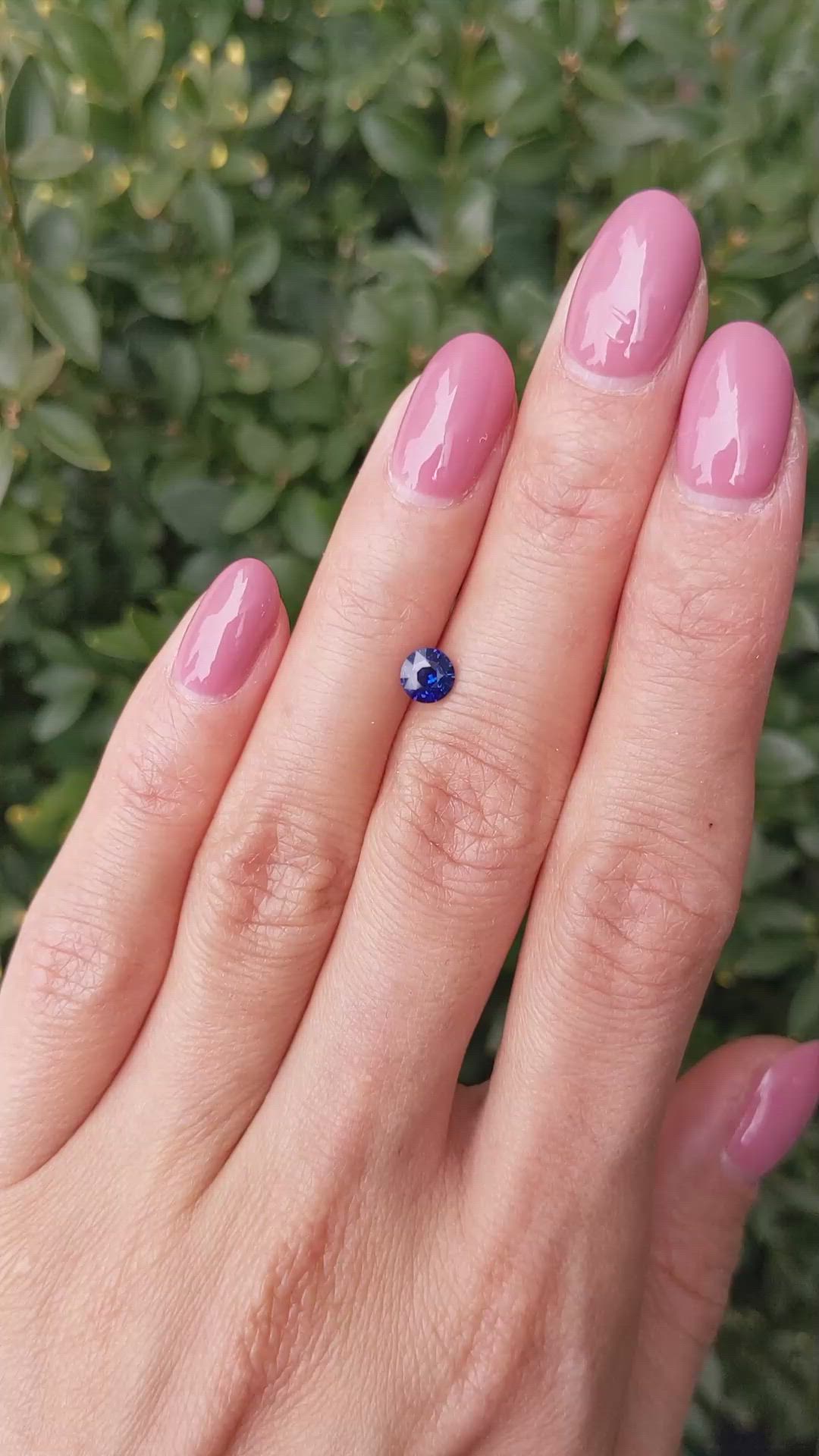 0.56 Ct. Blue Sapphire from Ceylon (Sri Lanka) Size Video