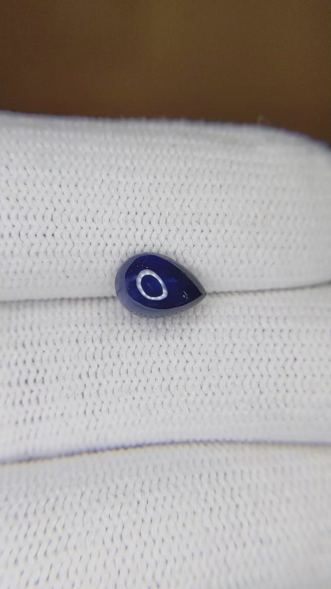 1.91 Ct. Blue Cabochon Sapphire from Ceylon (Sri Lanka) Size Video