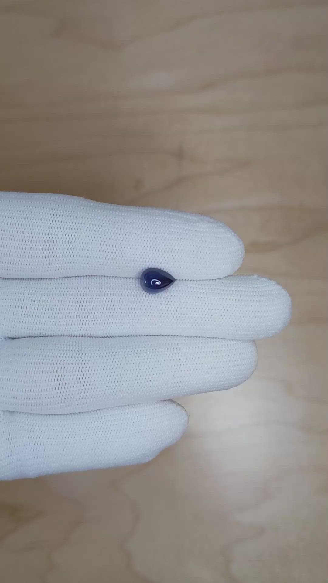 1.91 Ct. Blue Cabochon Sapphire from Ceylon (Sri Lanka) Size Video