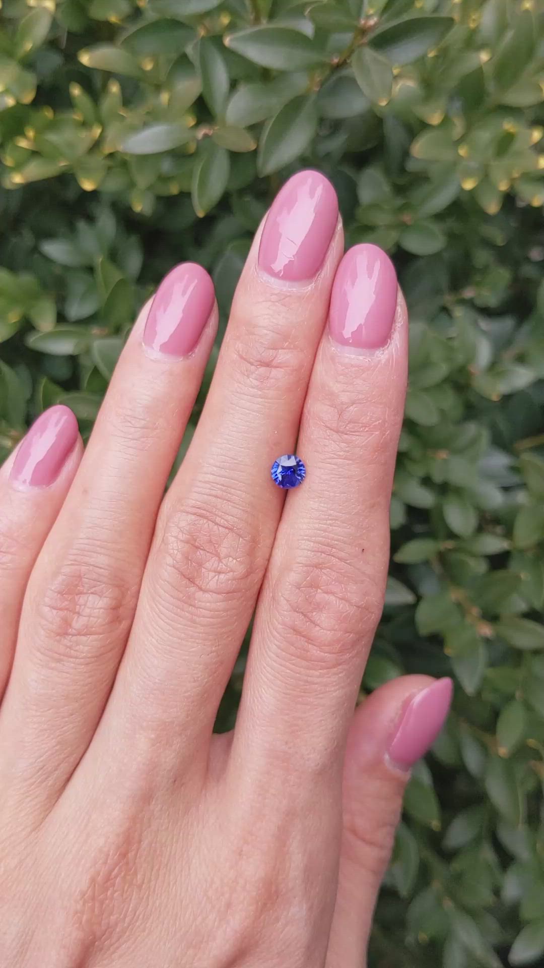 0.57 Ct. Blue Sapphire from Ceylon (Sri Lanka) Size Video