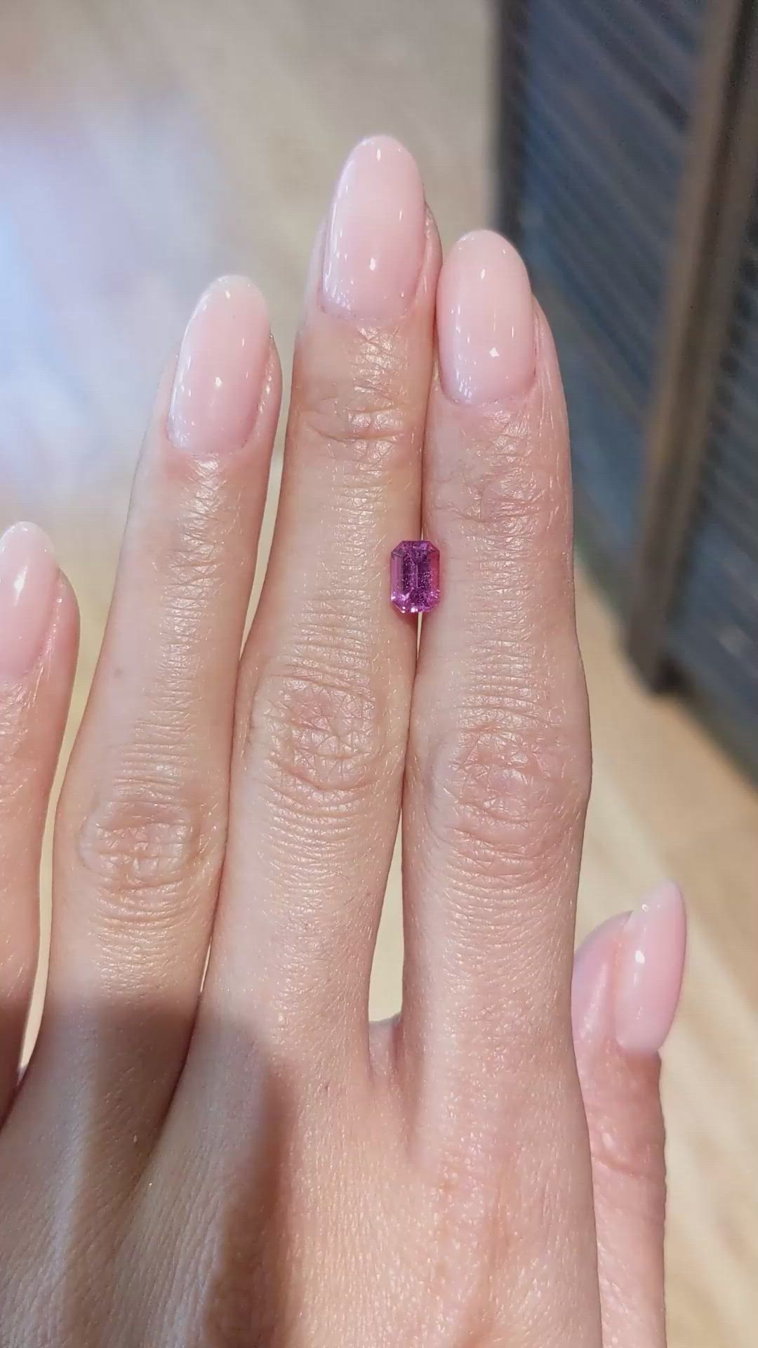 1.12 Ct. Pink Sapphire from Ceylon (Sri Lanka) Size Video