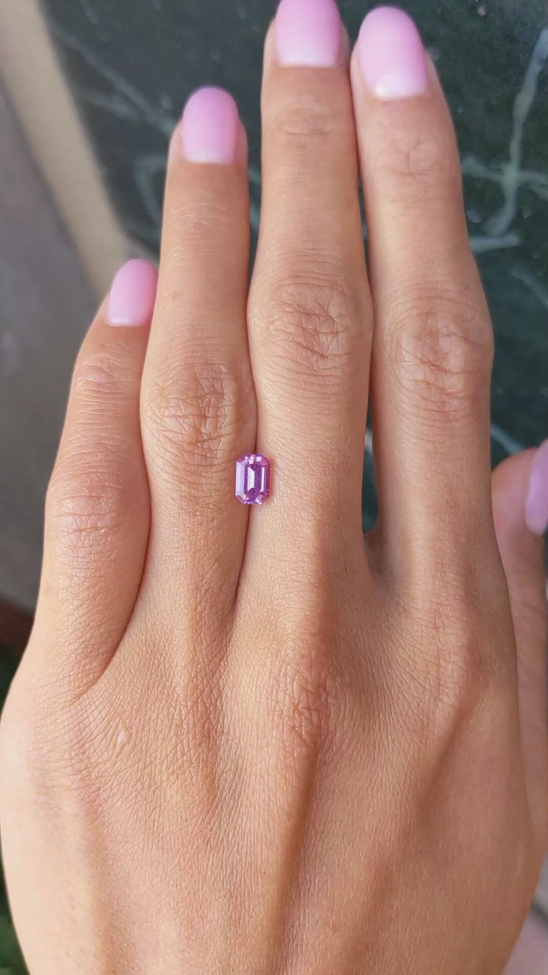 1.12 Ct. Pink Sapphire from Ceylon (Sri Lanka) Size Video