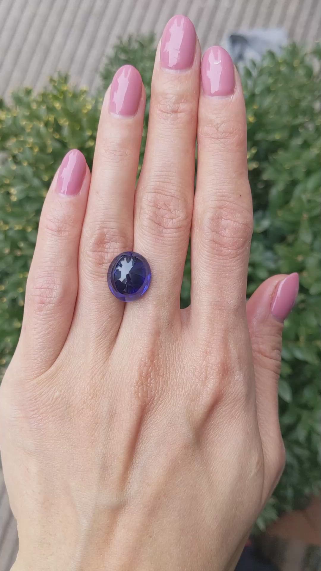 13.38 Ct. Blue Cabochon Sapphire from Madagascar Size Video