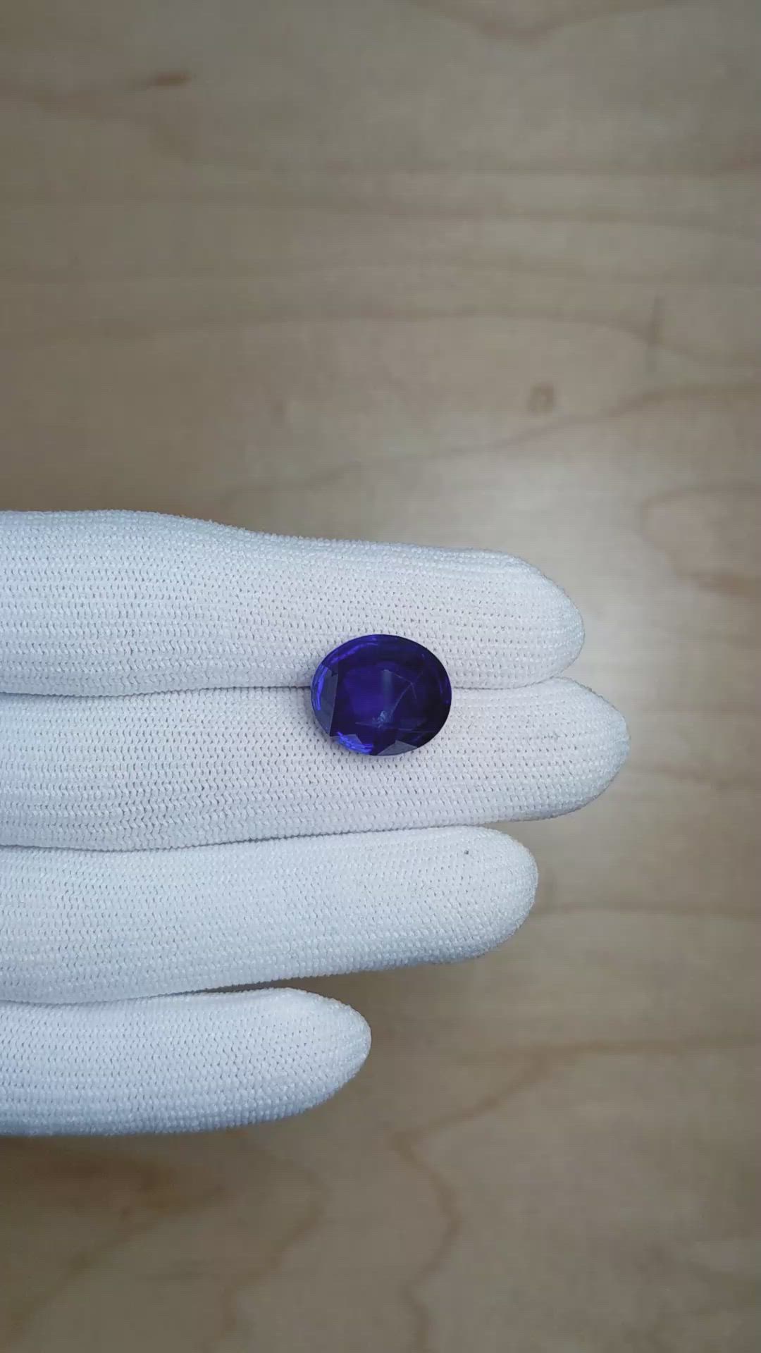 13.38 Ct. Blue Cabochon Sapphire from Madagascar Size Video
