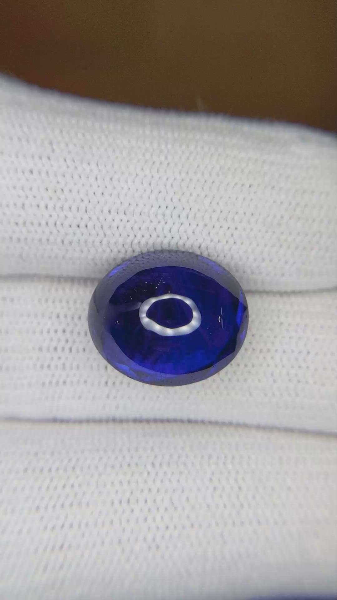 13.38 Ct. Blue Cabochon Sapphire from Madagascar Size Video