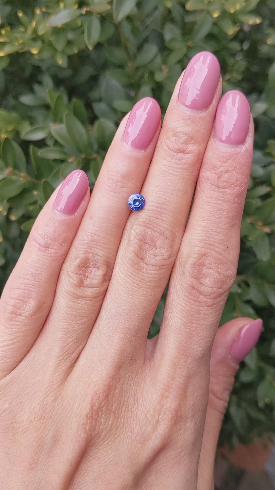 0.59 Ct. Blue Sapphire from Ceylon (Sri Lanka) Size Video