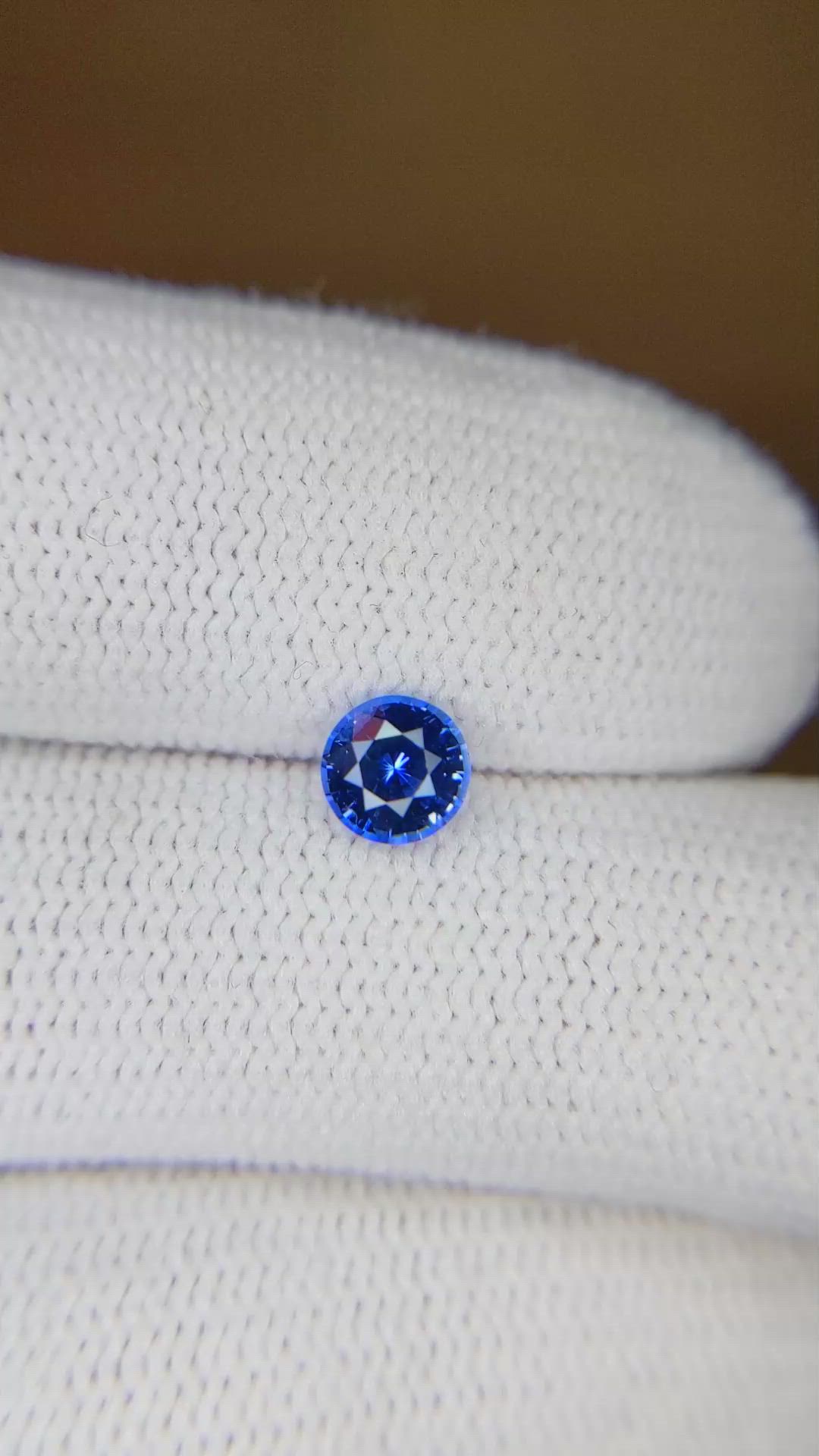 0.59 Ct. Blue Sapphire from Ceylon (Sri Lanka) Size Video