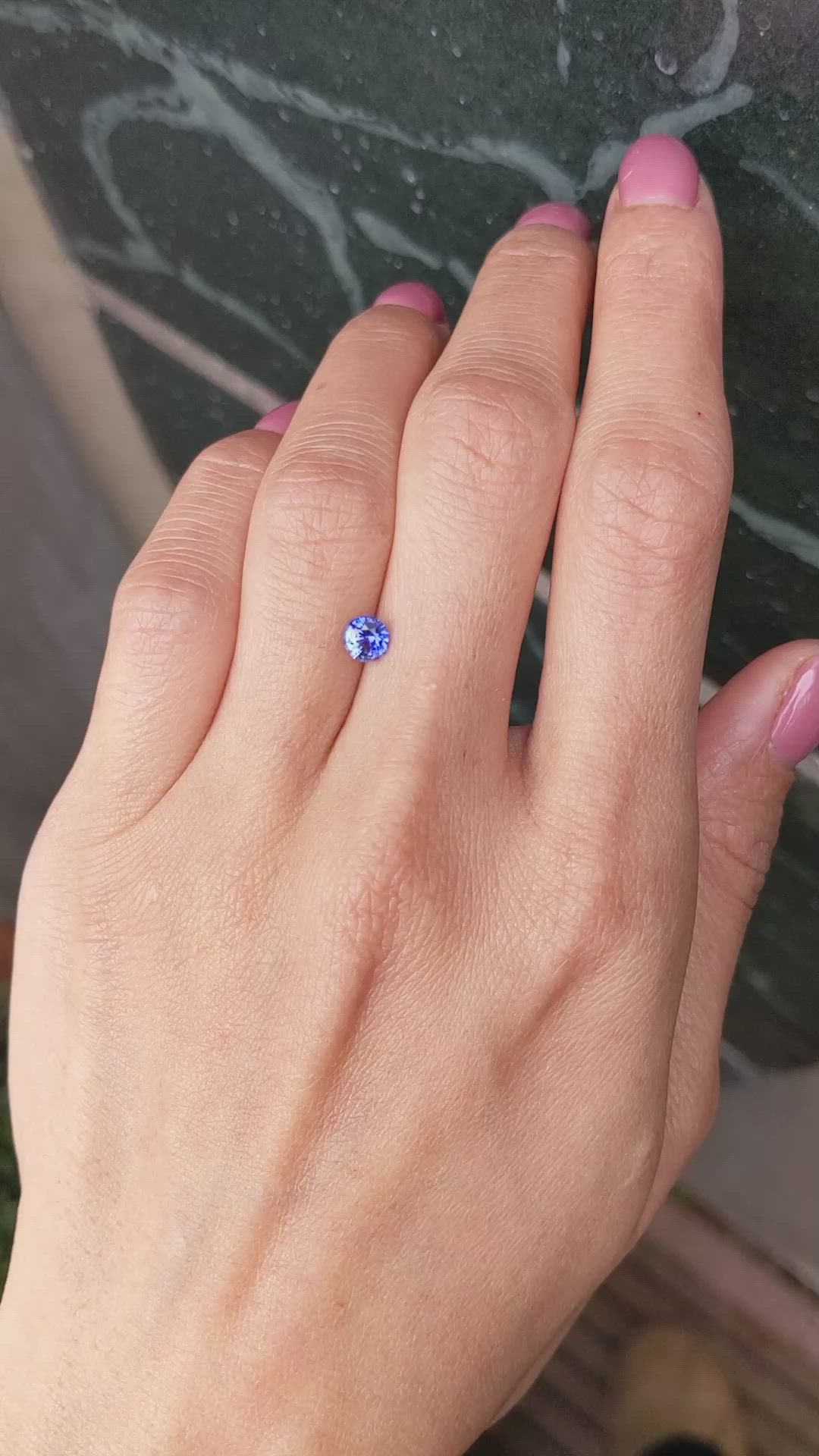 0.59 Ct. Blue Sapphire from Ceylon (Sri Lanka) Size Video